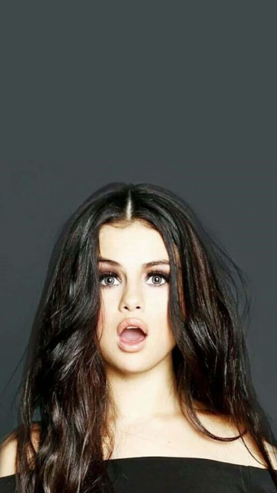 Selena Gomez, iPhone, long dark wavy hair, Full HD Phone Wallpaper