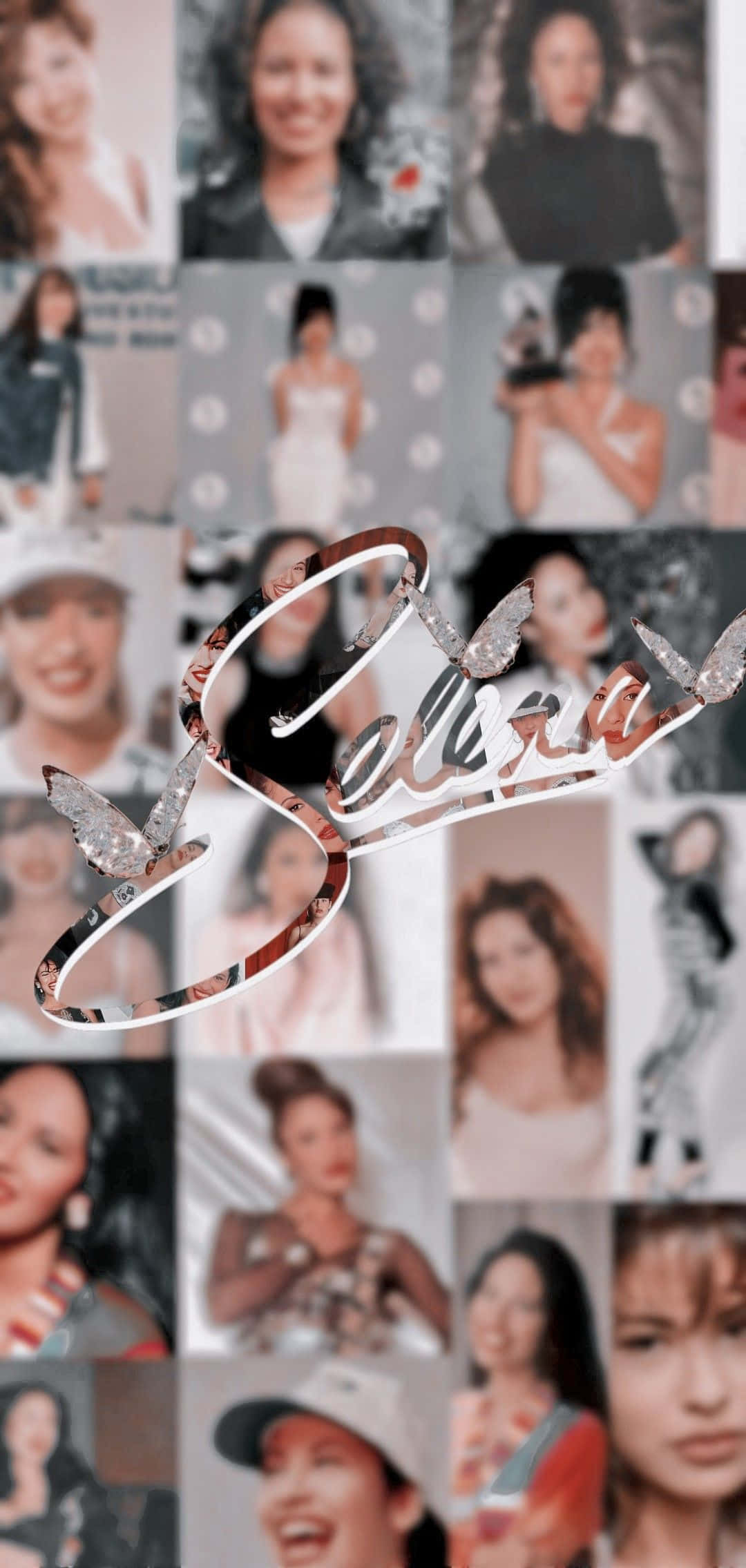 Selena Quintanilla, glittery cursive, collage, Full HD Phone Wallpaper