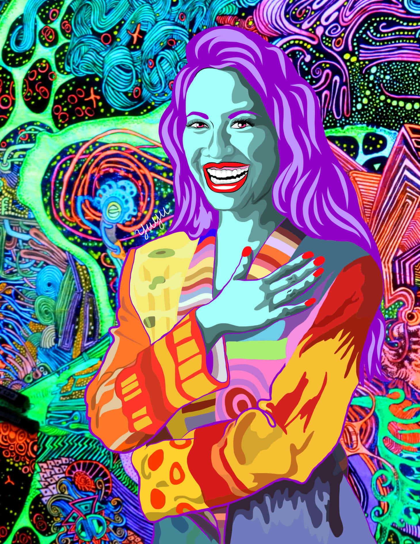 Selena Quintanilla, iPhone, purple hair, HD Phone Wallpaper