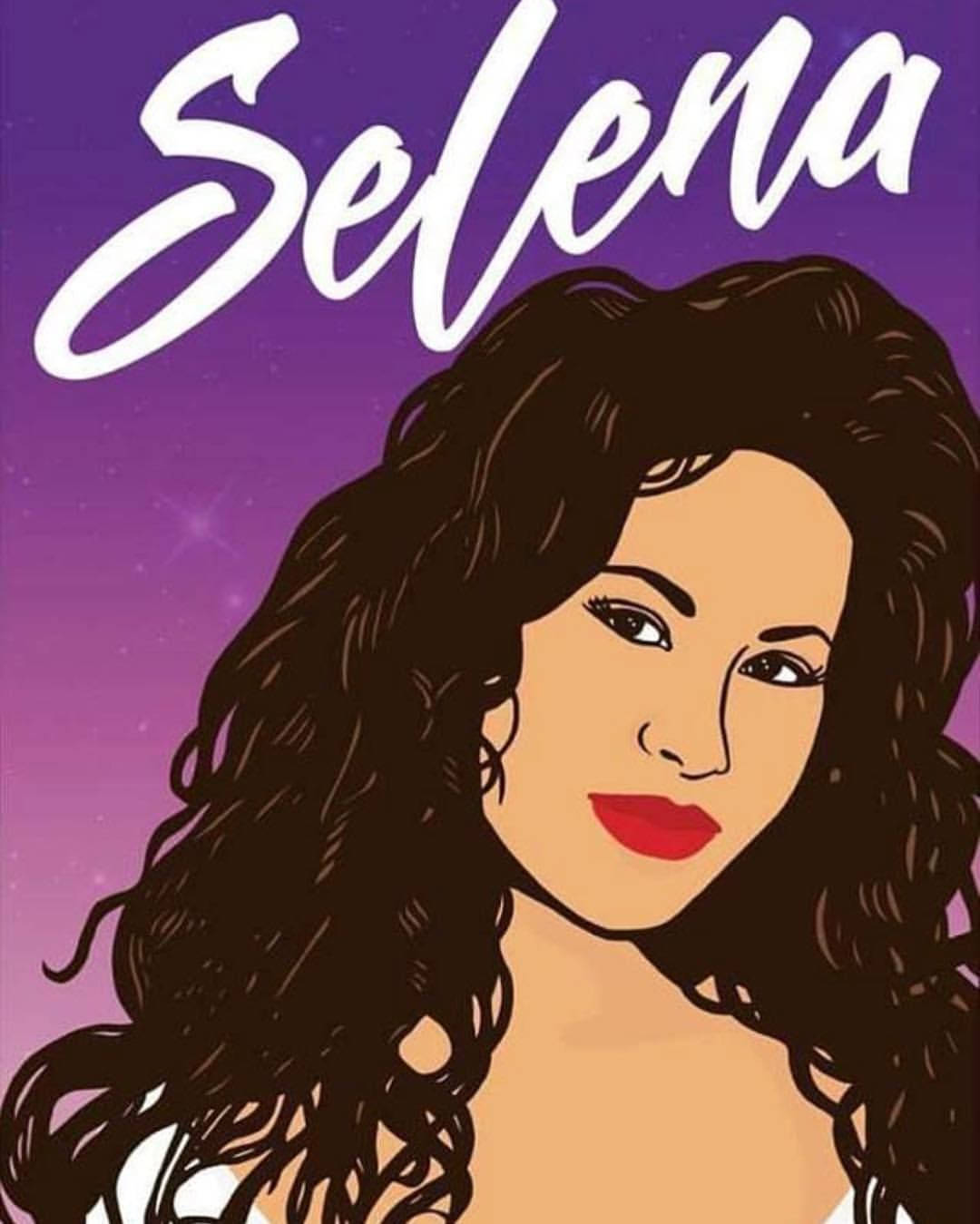 Selena Quintanilla, cartoon art, curly dark hair, HD Phone Wallpaper