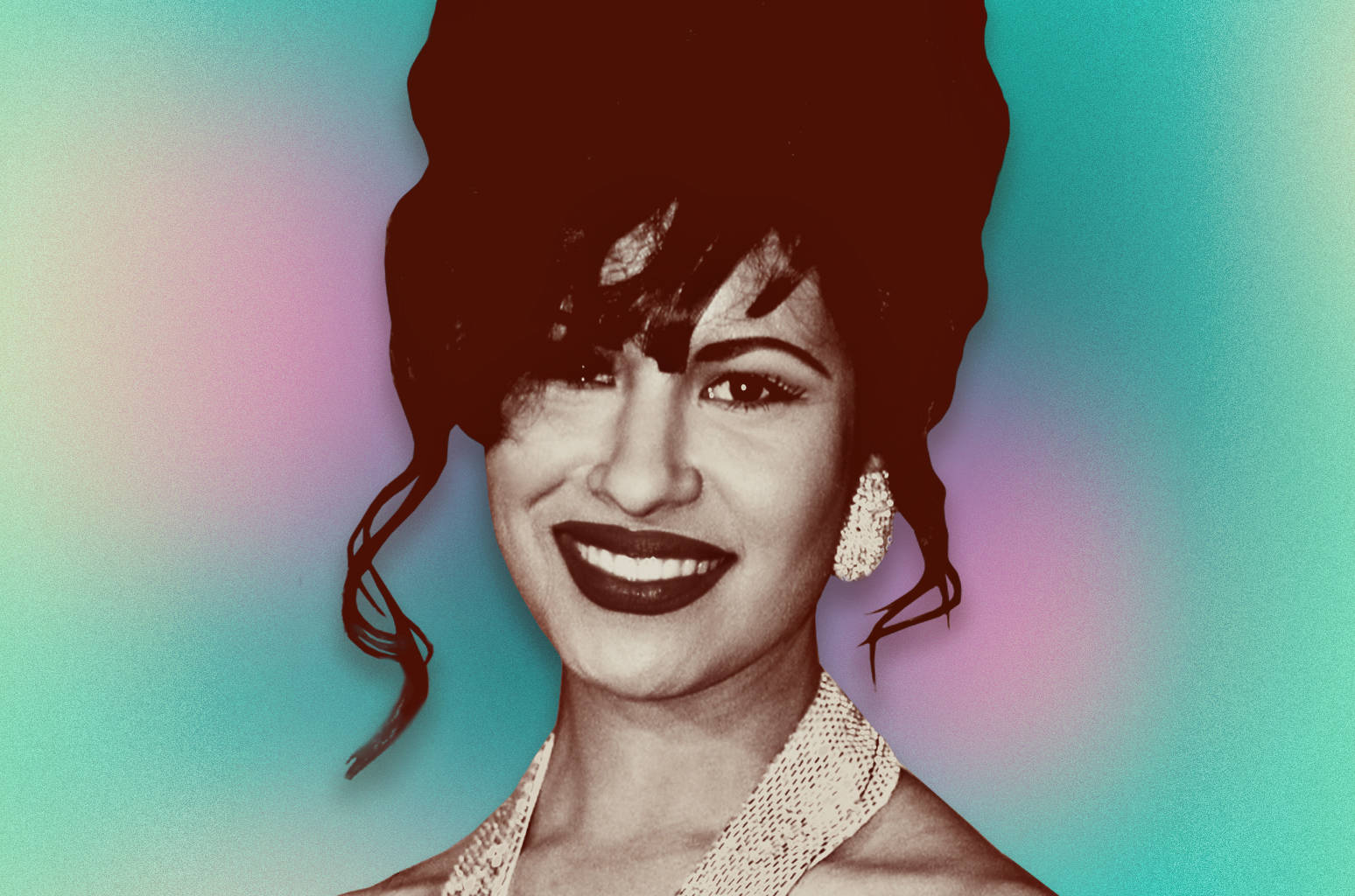 Selena Quintanilla, bold dark lipstick, voluminous hair, HD Desktop Wallpaper