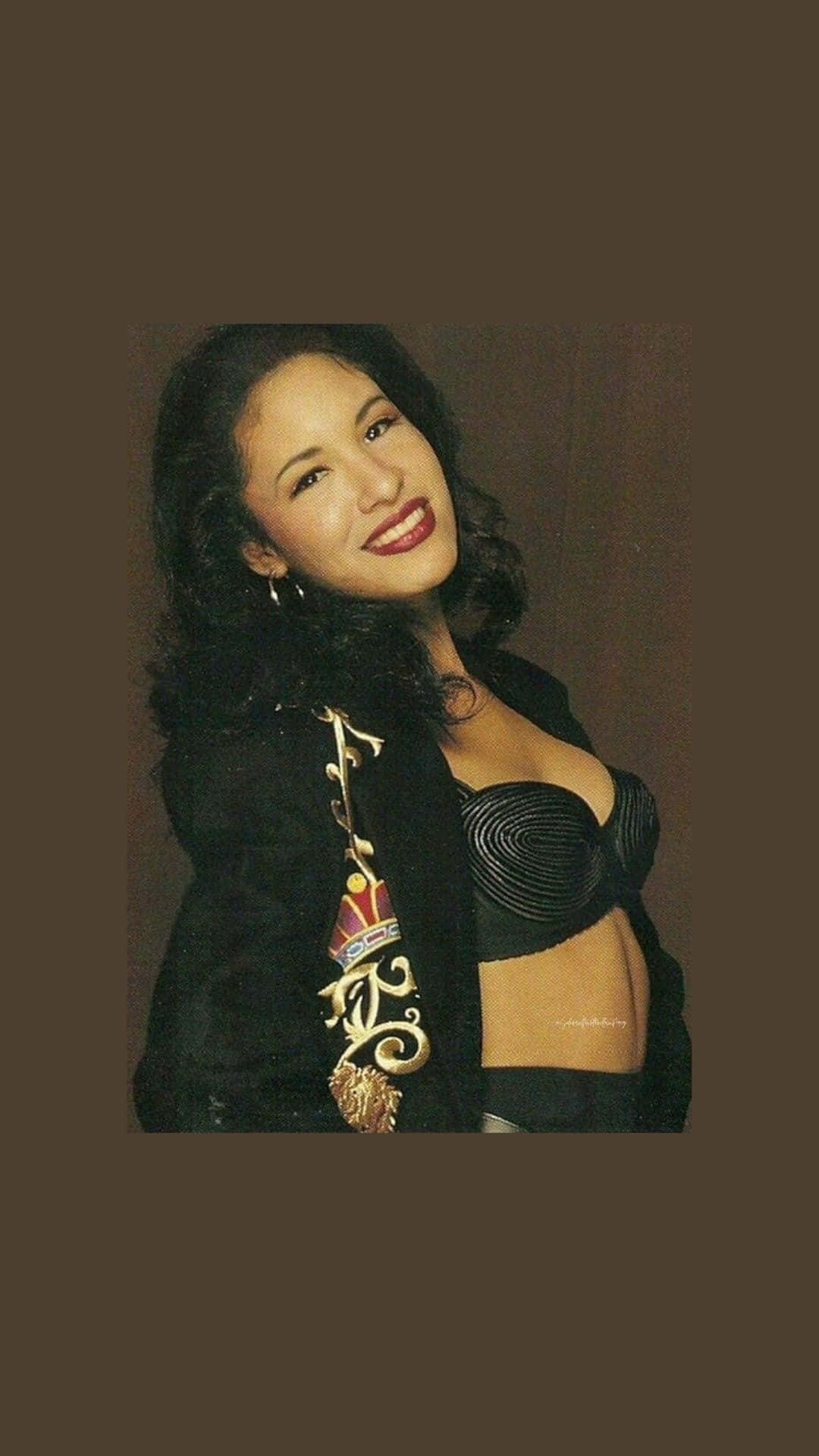 Selena Quintanilla, iPhone, black corset top, Full HD Phone Wallpaper