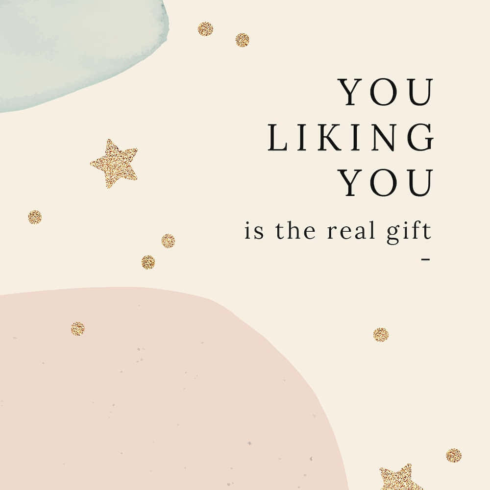 Self Care, pastel, gold glitter stars, SD Desktop Wallpaper