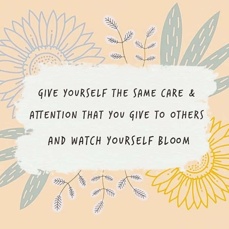 Self Care, sunflowers, foliage, SD Desktop Wallpaper