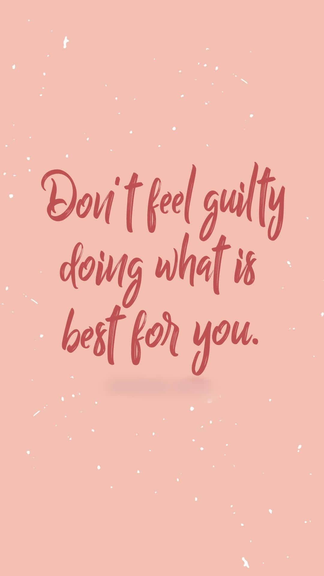 soft pink background, white speckles, handwritten phrase, Full HD Phone Wallpaper