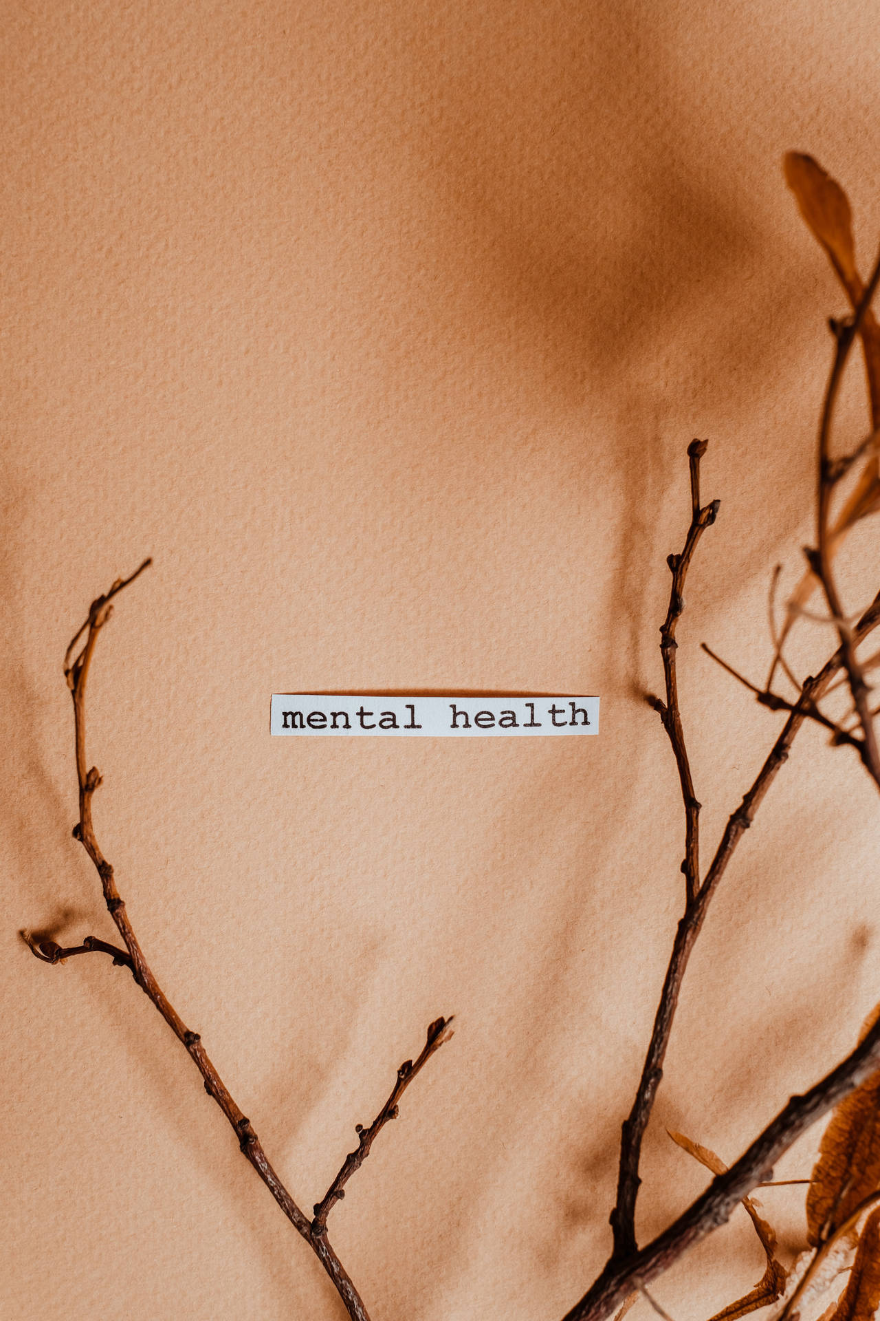 mental health, white label, warm beige textured background, Full HD Phone Wallpaper