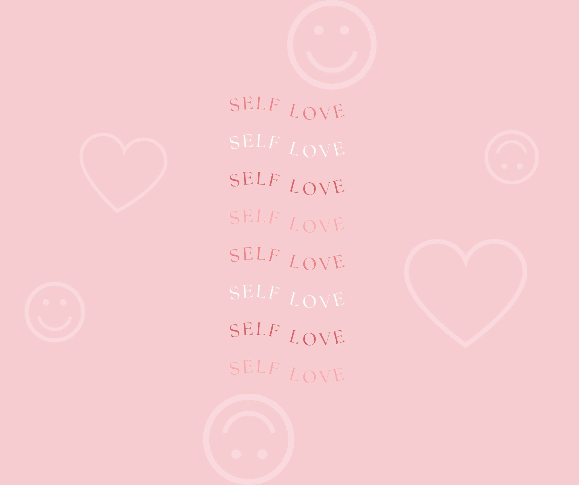 self love, pink, smiley faces, Full HD Desktop Wallpaper