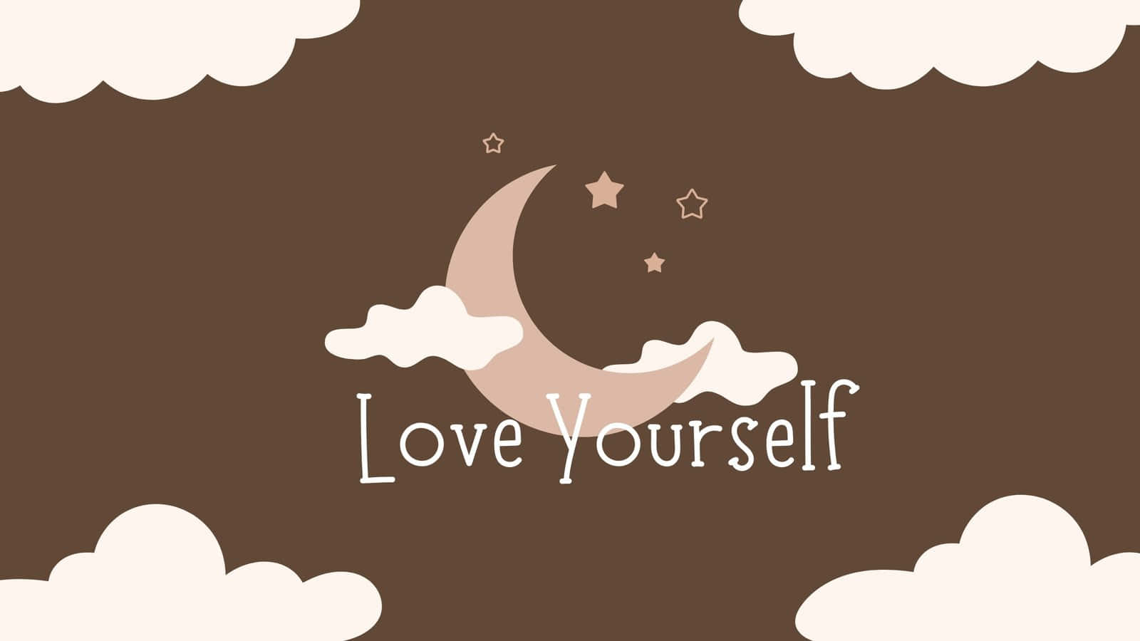 crescent moon, stars, cozy brown sky, HD Desktop Wallpaper