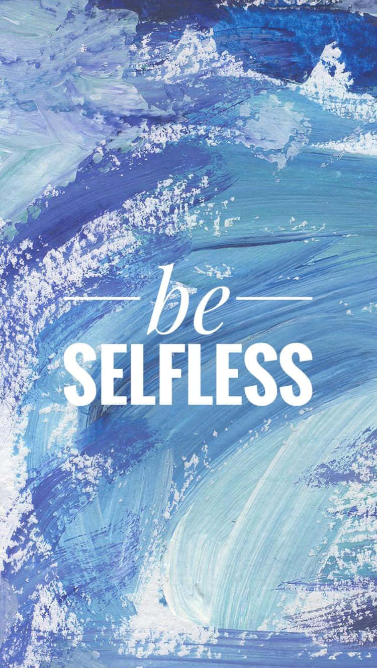 be SELFLESS, blue and white textured brushstrokes, abstract background, HD Phone Wallpaper