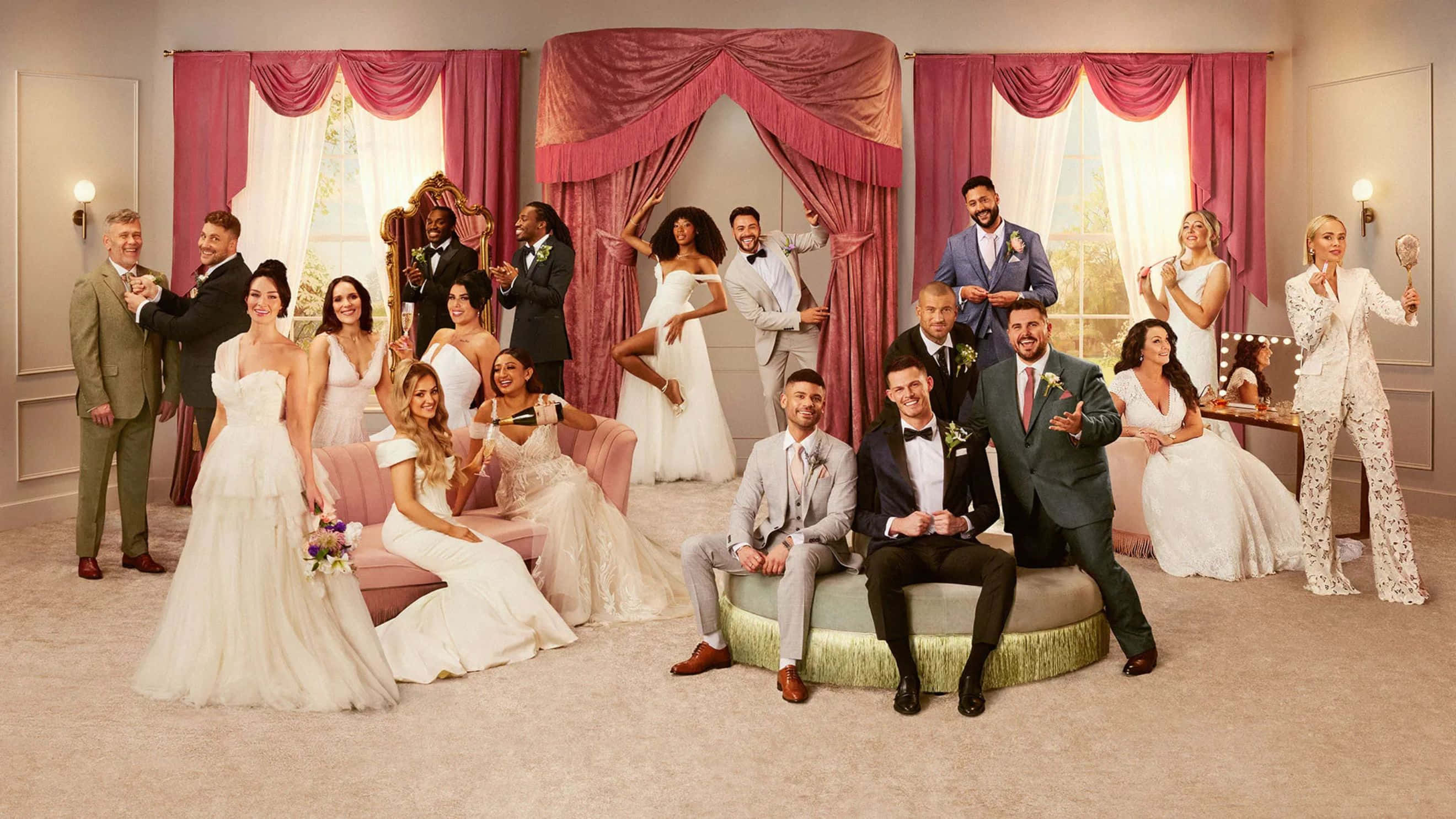 Selling Sunset, wedding guests, formal attire, 2K Desktop Wallpaper