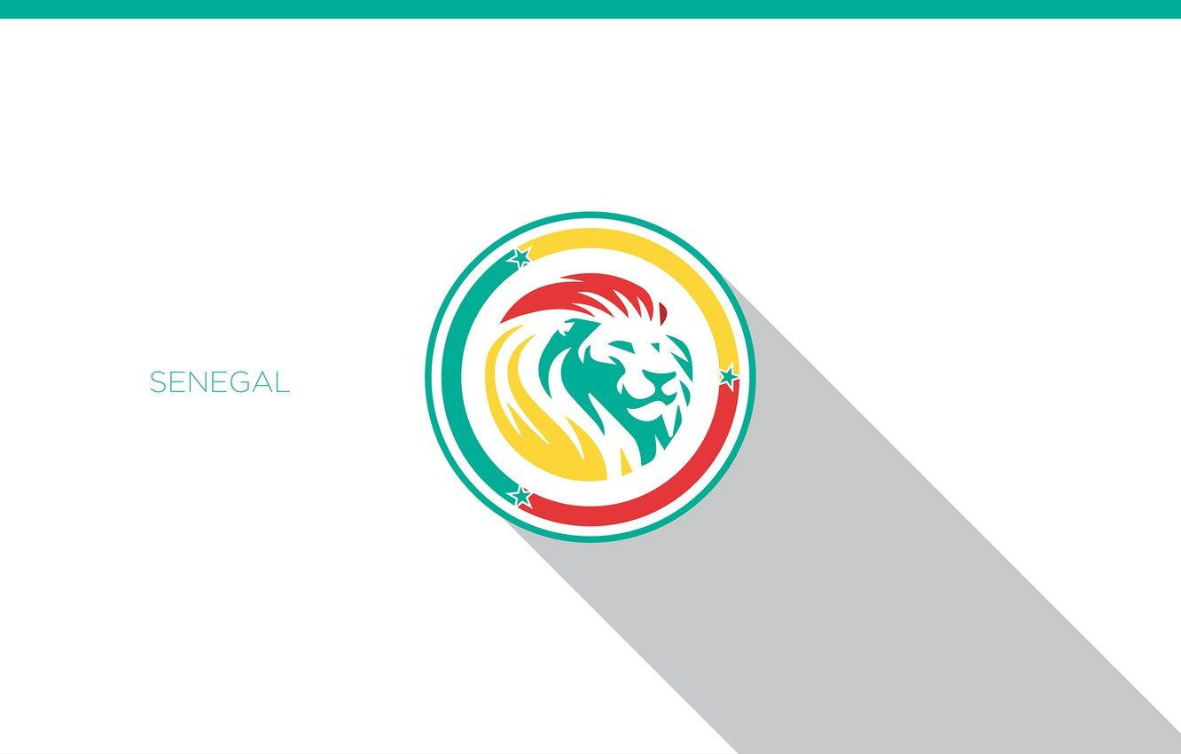Senegal National Football Team, lion head logo, red yellow and green, HD Desktop Wallpaper
