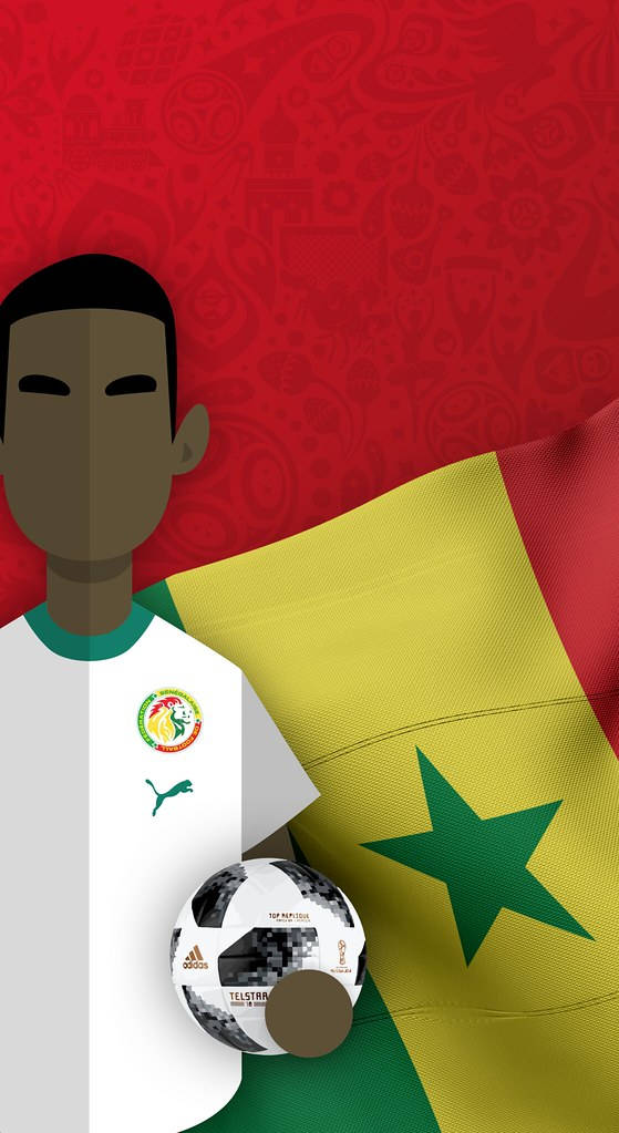Senegal National Football Team, flag of Senegal, white jersey, SD Phone Wallpaper