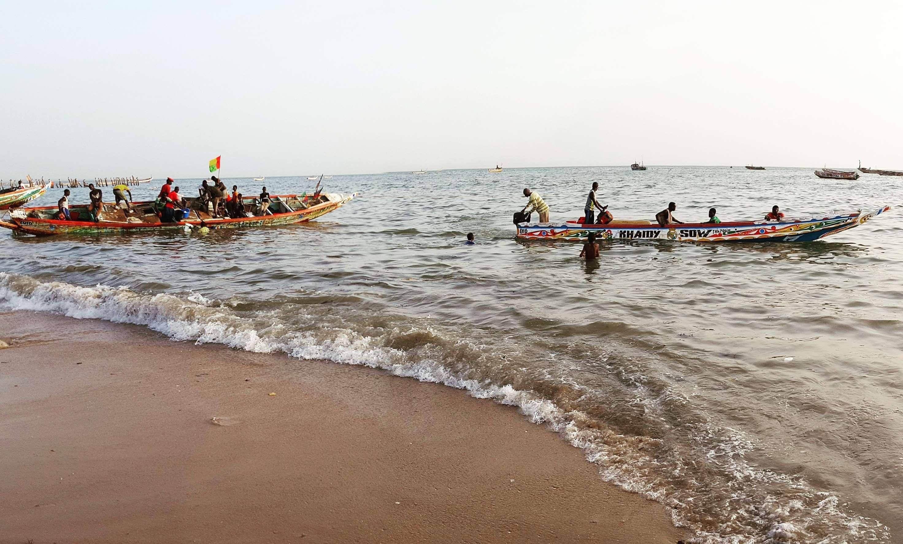 Senegal, boats, Senegal flag, 2K Desktop Wallpaper