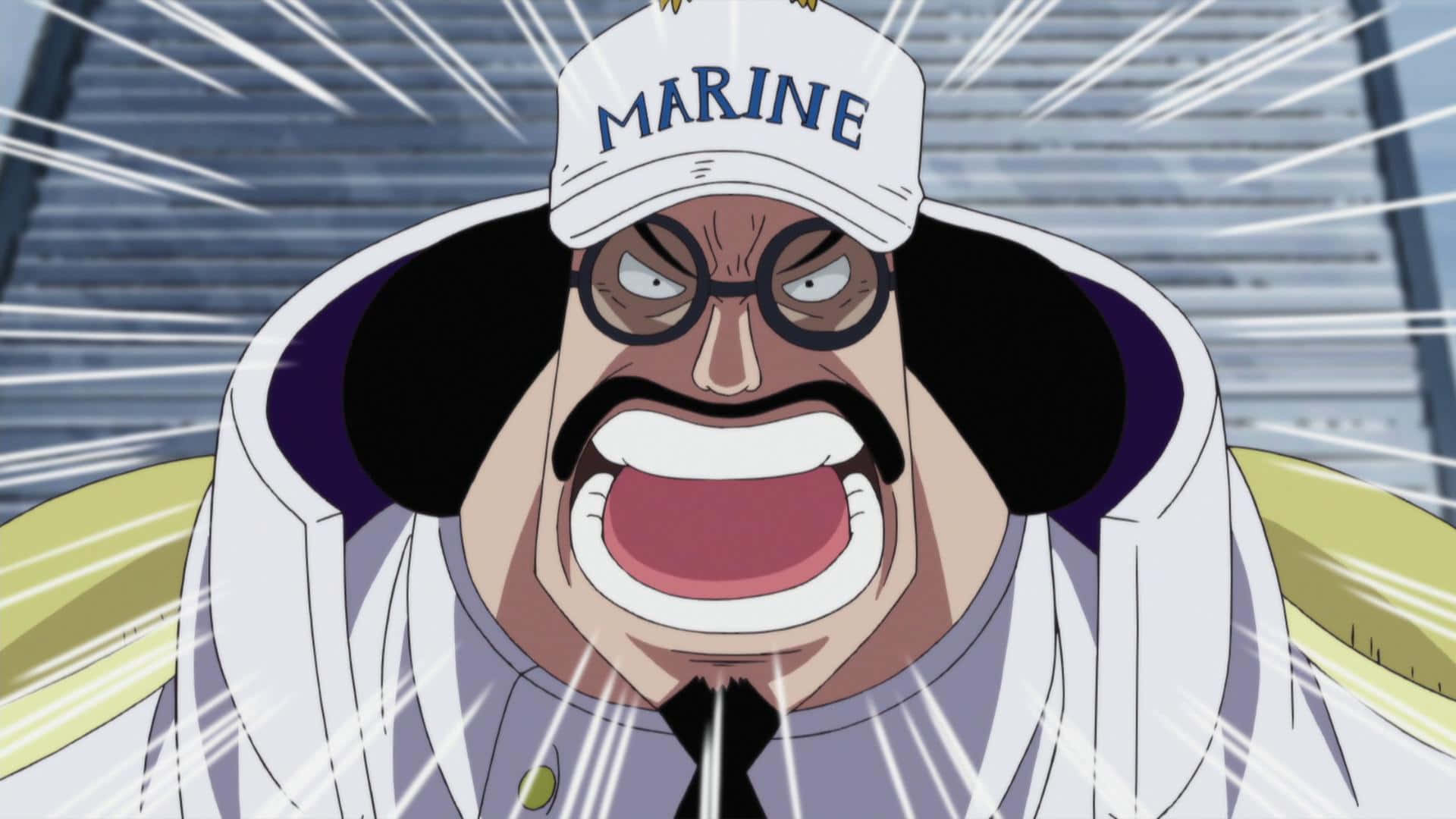Sengoku, anime marine officer, glasses, Full HD Desktop Wallpaper