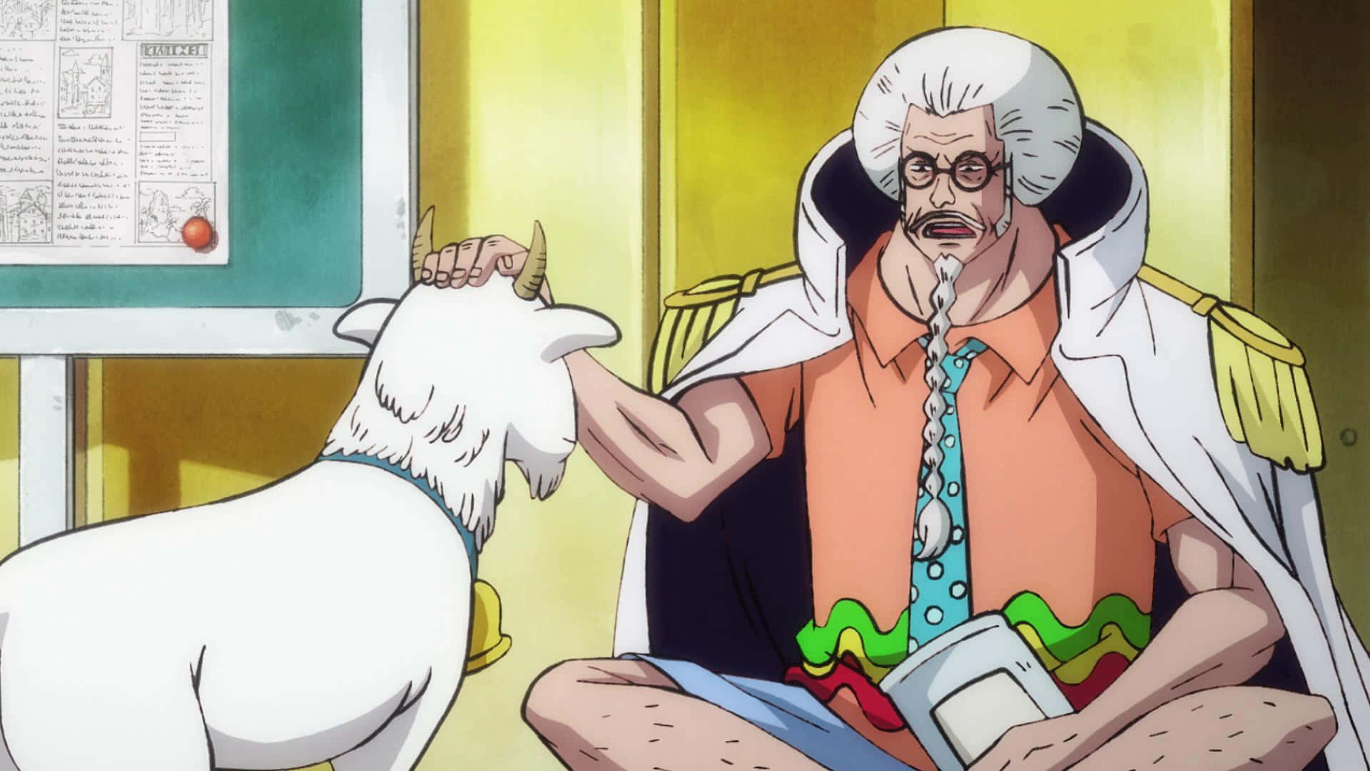 Sengoku, anime captain, white hair, Full HD Desktop Wallpaper
