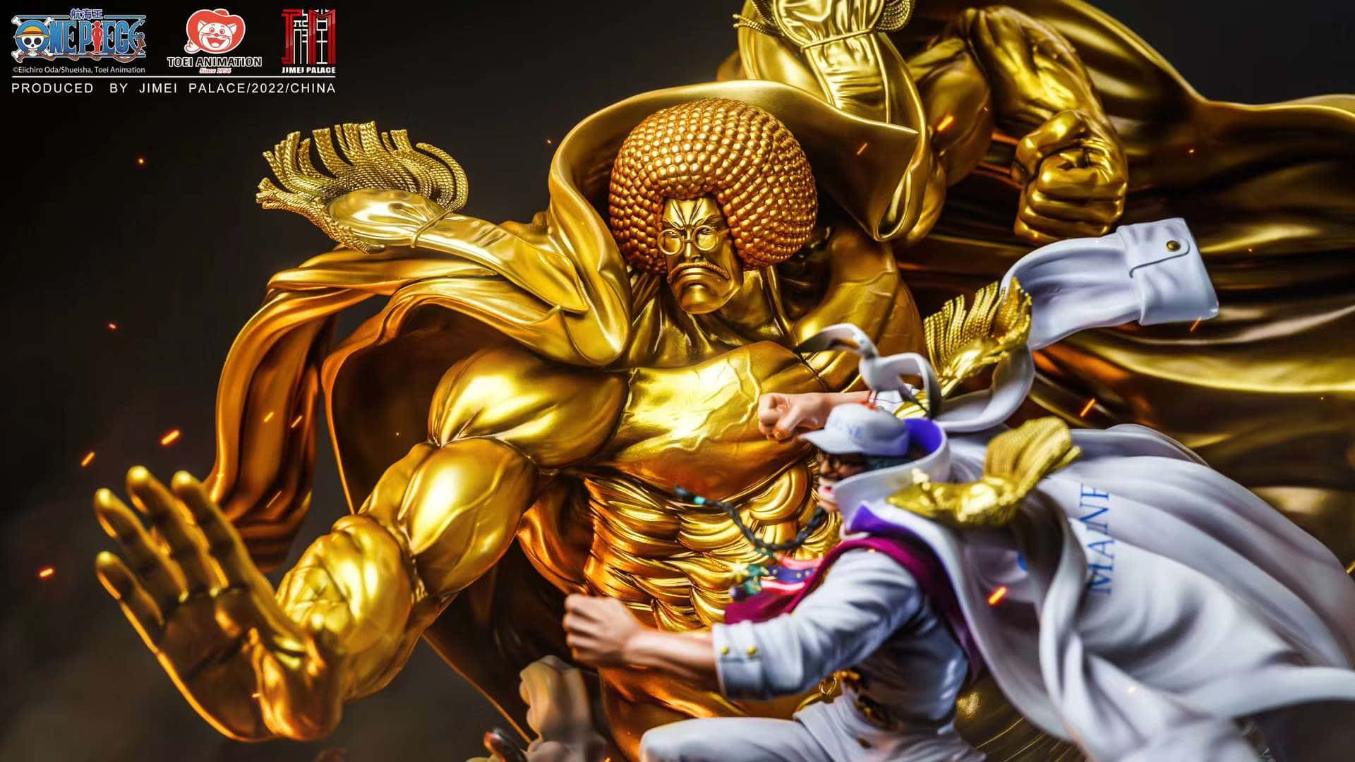 Sengoku, golden-armored anime warrior, afro hair, Full HD Desktop Wallpaper