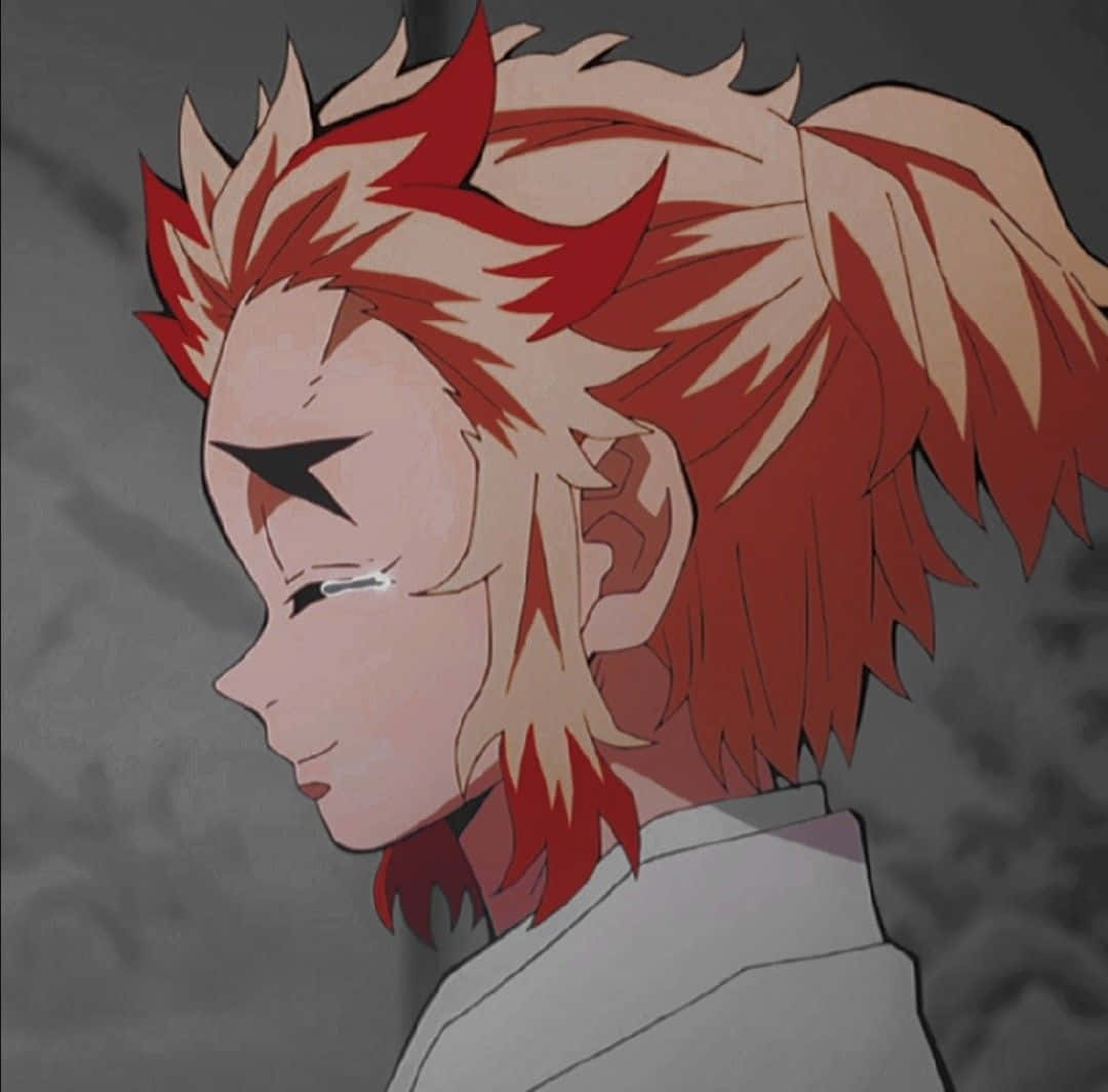 Senjuro Rengoku, spiky red and beige hair, profile, SD Desktop Wallpaper