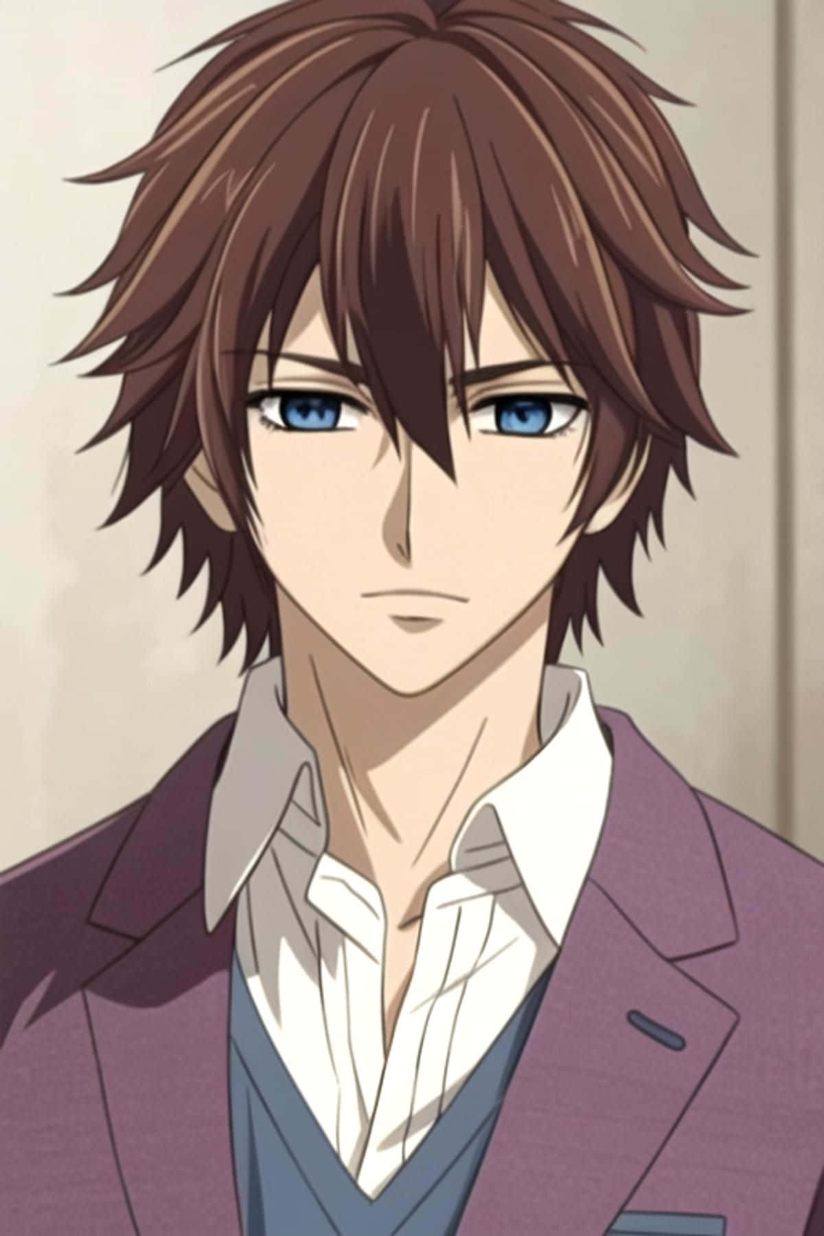 Senri Shiki, anime character portrait, messy brown hair, HD Phone Wallpaper