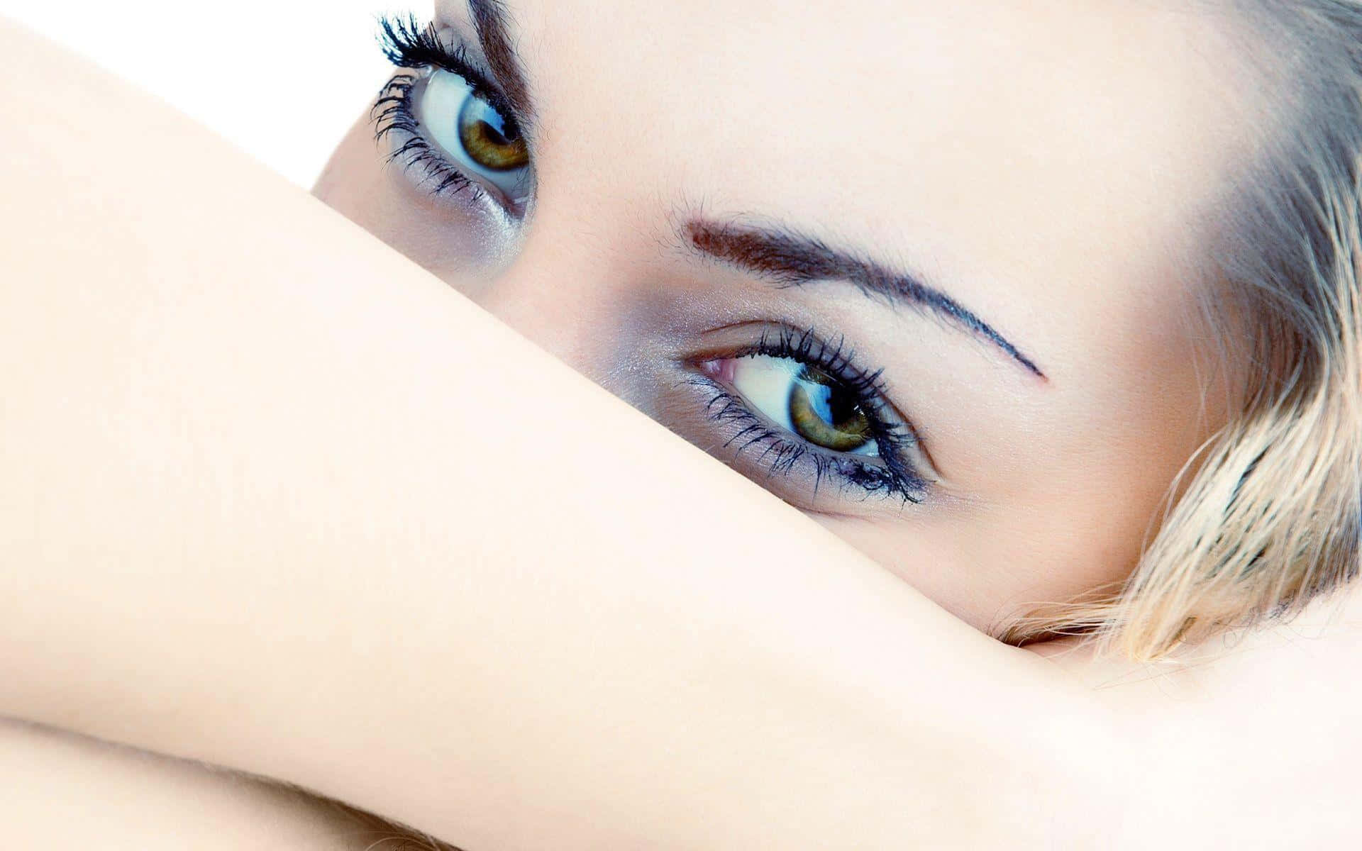 green eyes, white background, close-up, Full HD Desktop Wallpaper