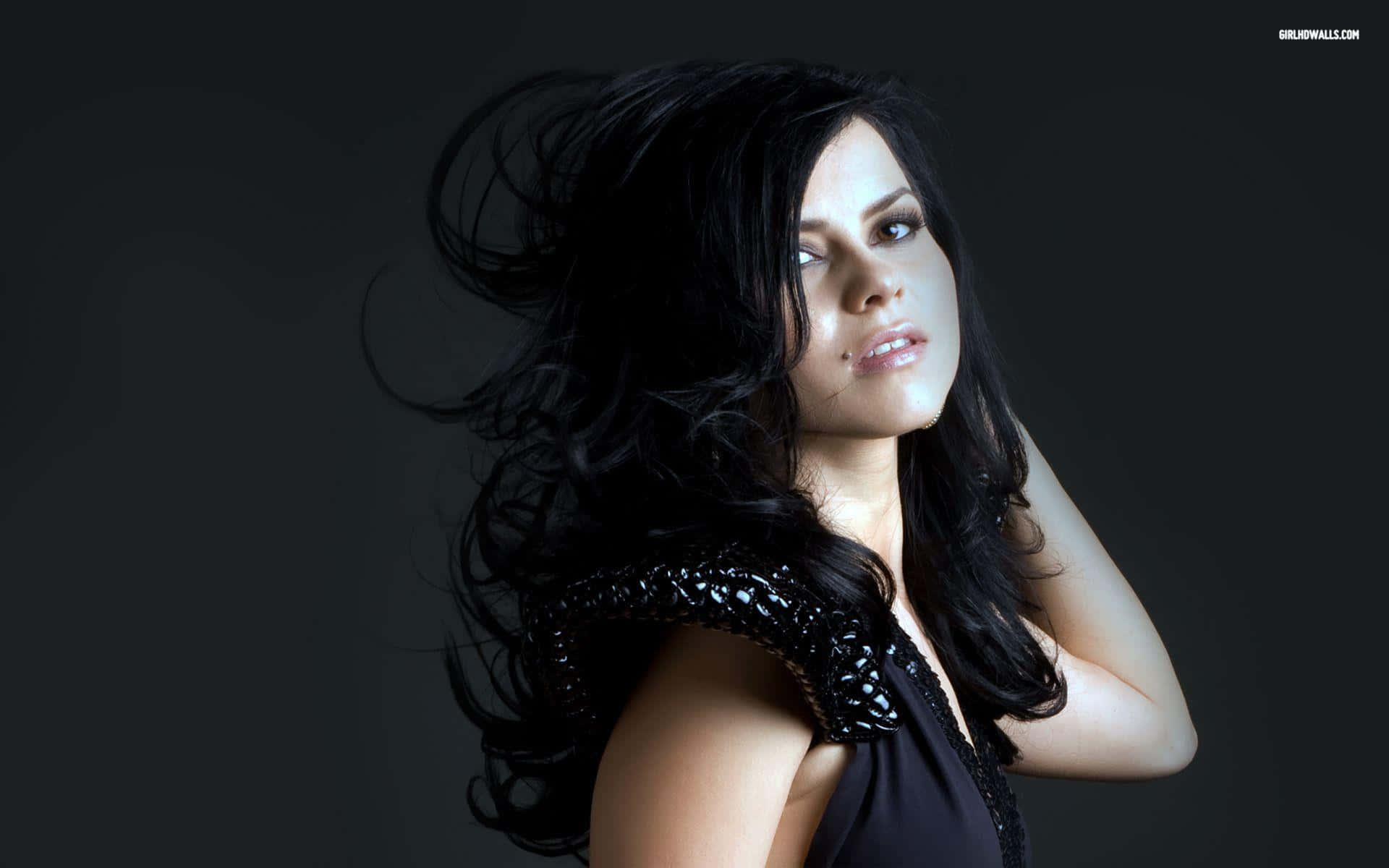 sensual, black haired woman, flowing black hair, Full HD Desktop Wallpaper
