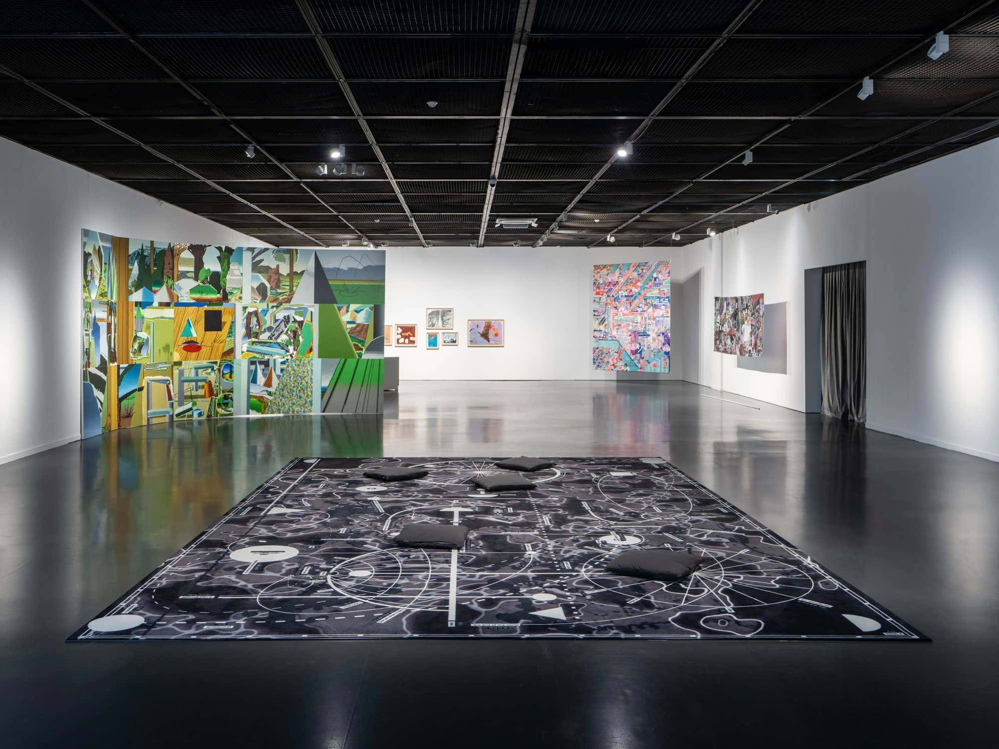 Seoul Museum Of Art, contemporary art exhibition, colorful abstract murals, Full HD Desktop Wallpaper