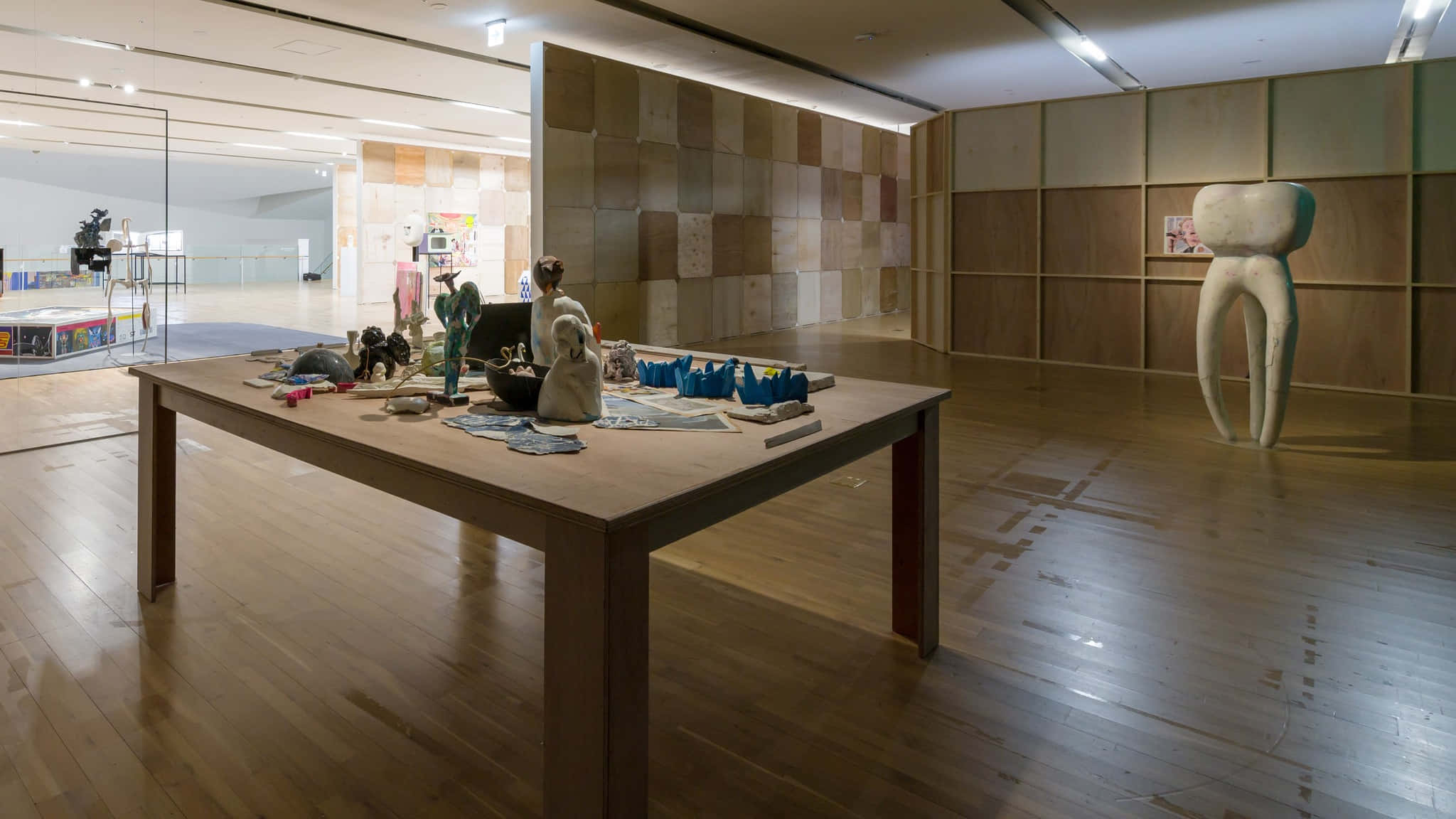 Seoul Museum Of Art, exhibition room, wooden floors, Full HD Desktop Wallpaper