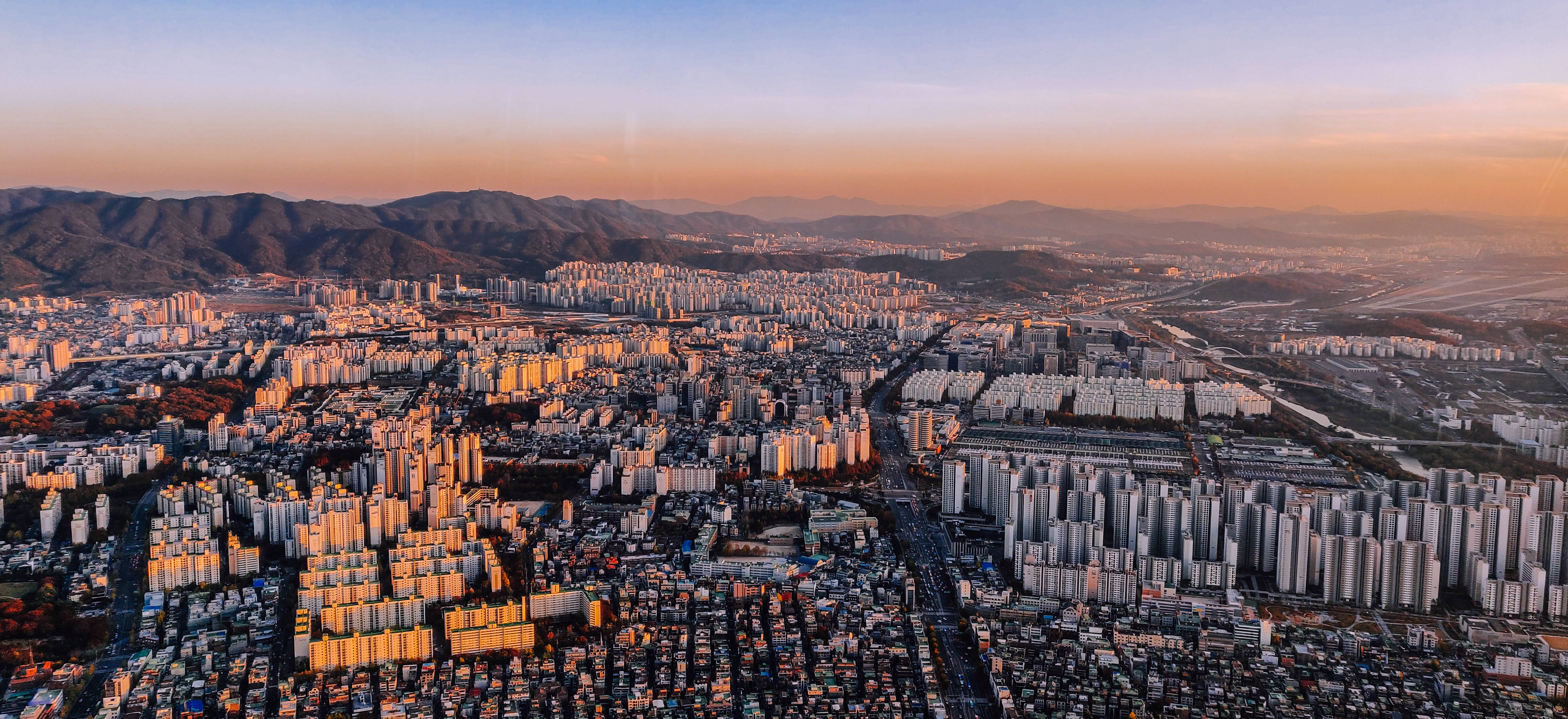 Seoul, city skyline, sunset, 4K Desktop Wallpaper