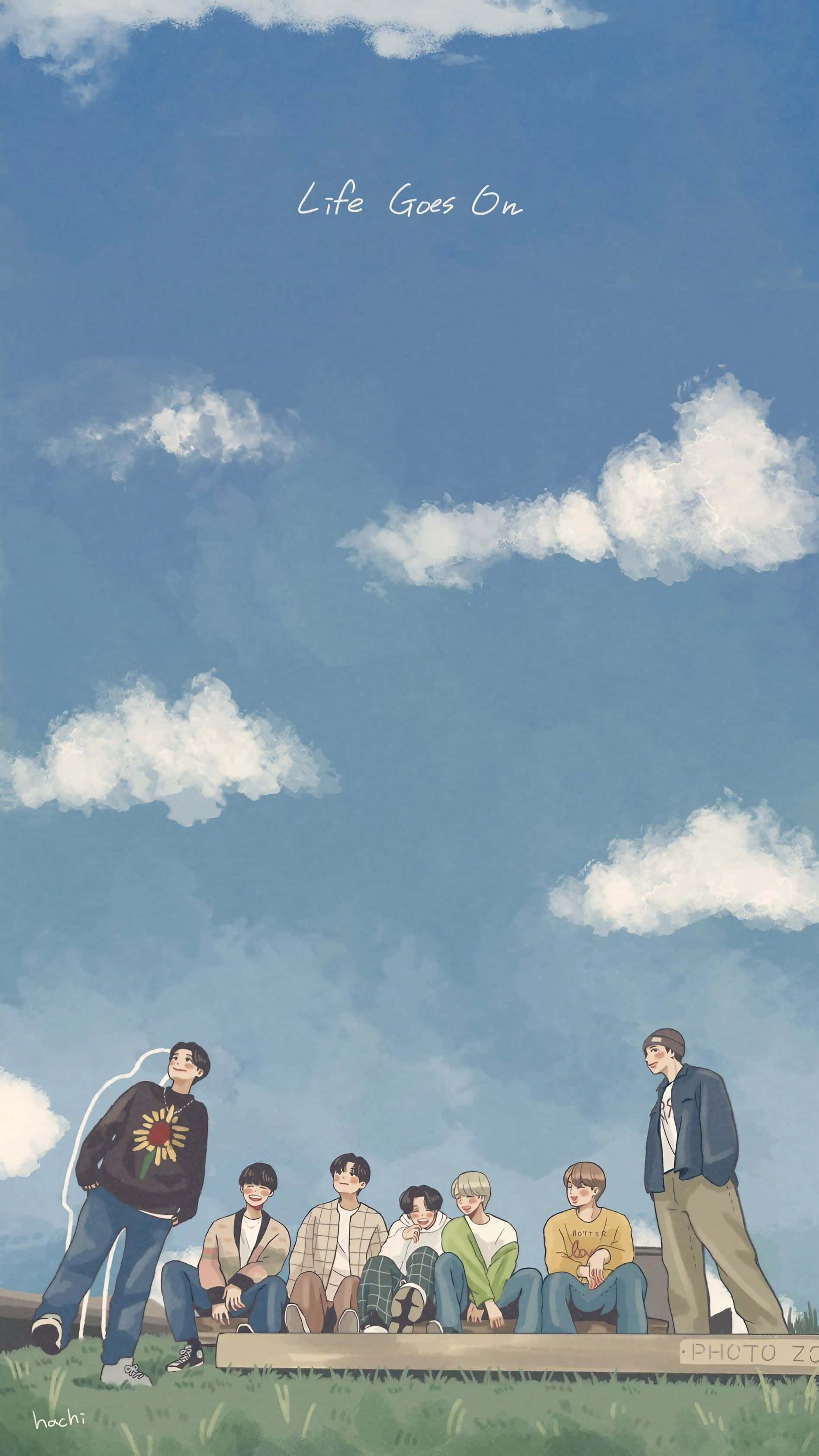 Seoul, dusk, grassy hill, 2K Phone Wallpaper