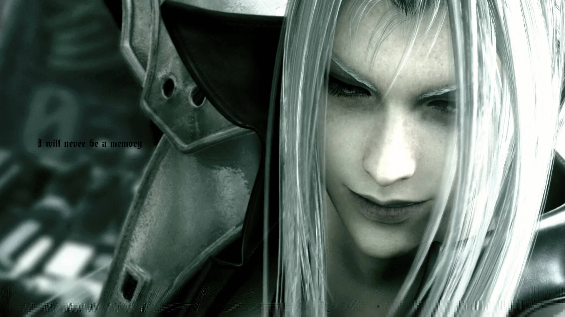 Sephiroth, long white hair, silver-haired, Full HD Desktop Wallpaper