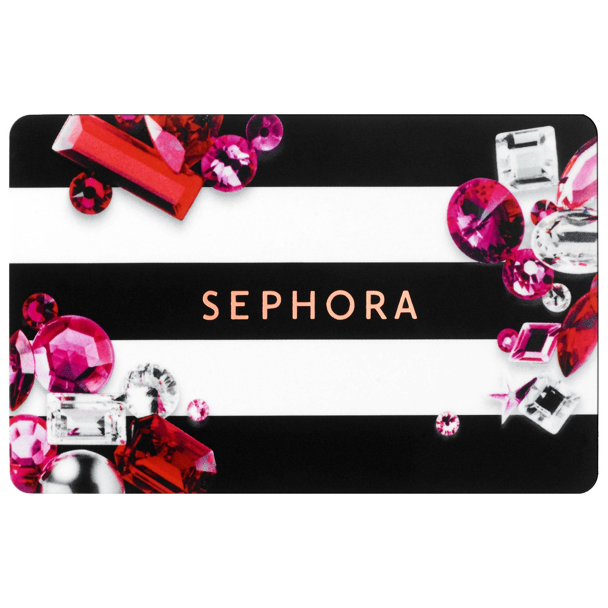 Sephora, gift card, black and white stripes, Full HD Desktop Wallpaper