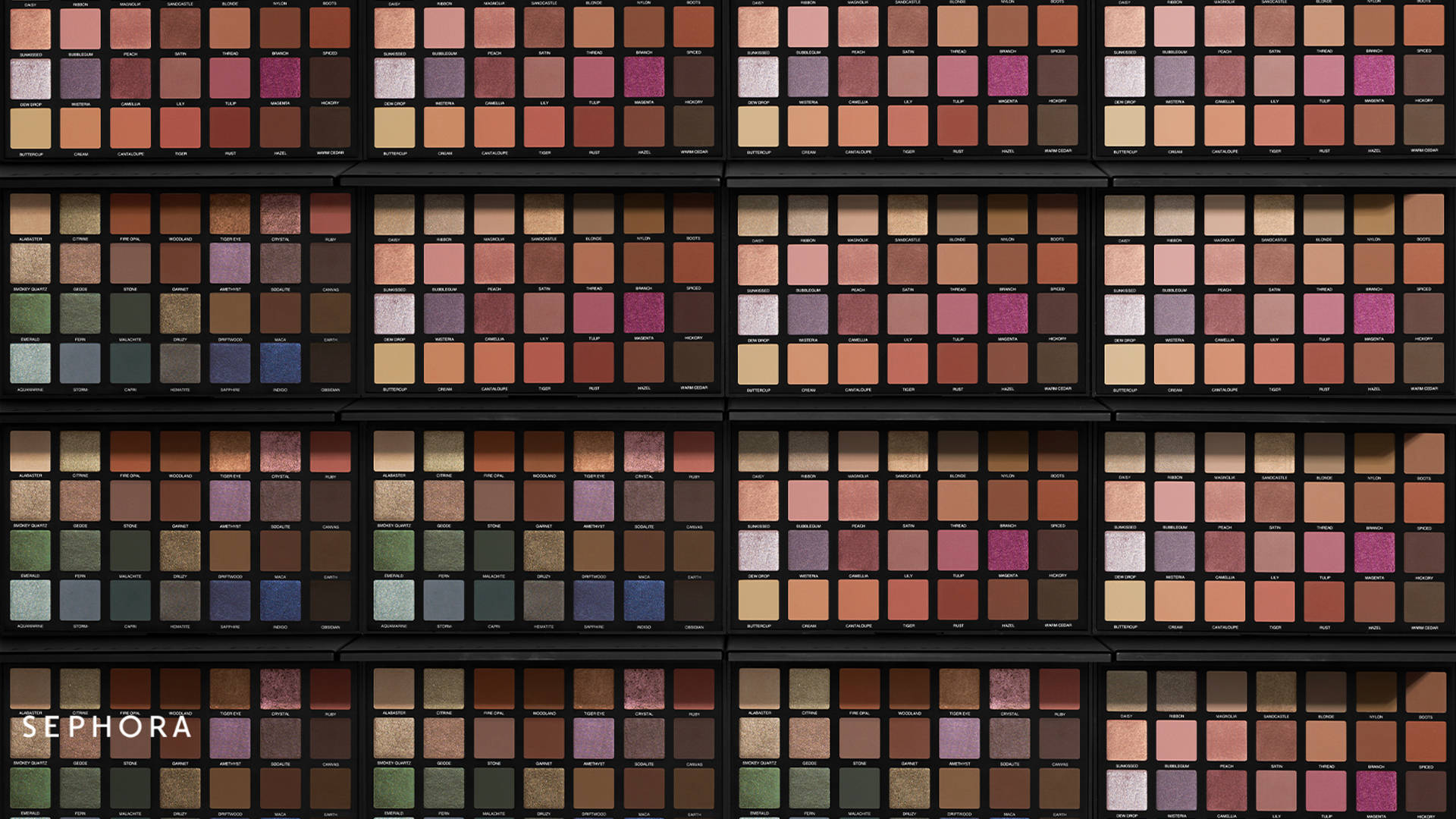 Sephora, eyeshadow palette, warm tones, Full HD Desktop Wallpaper