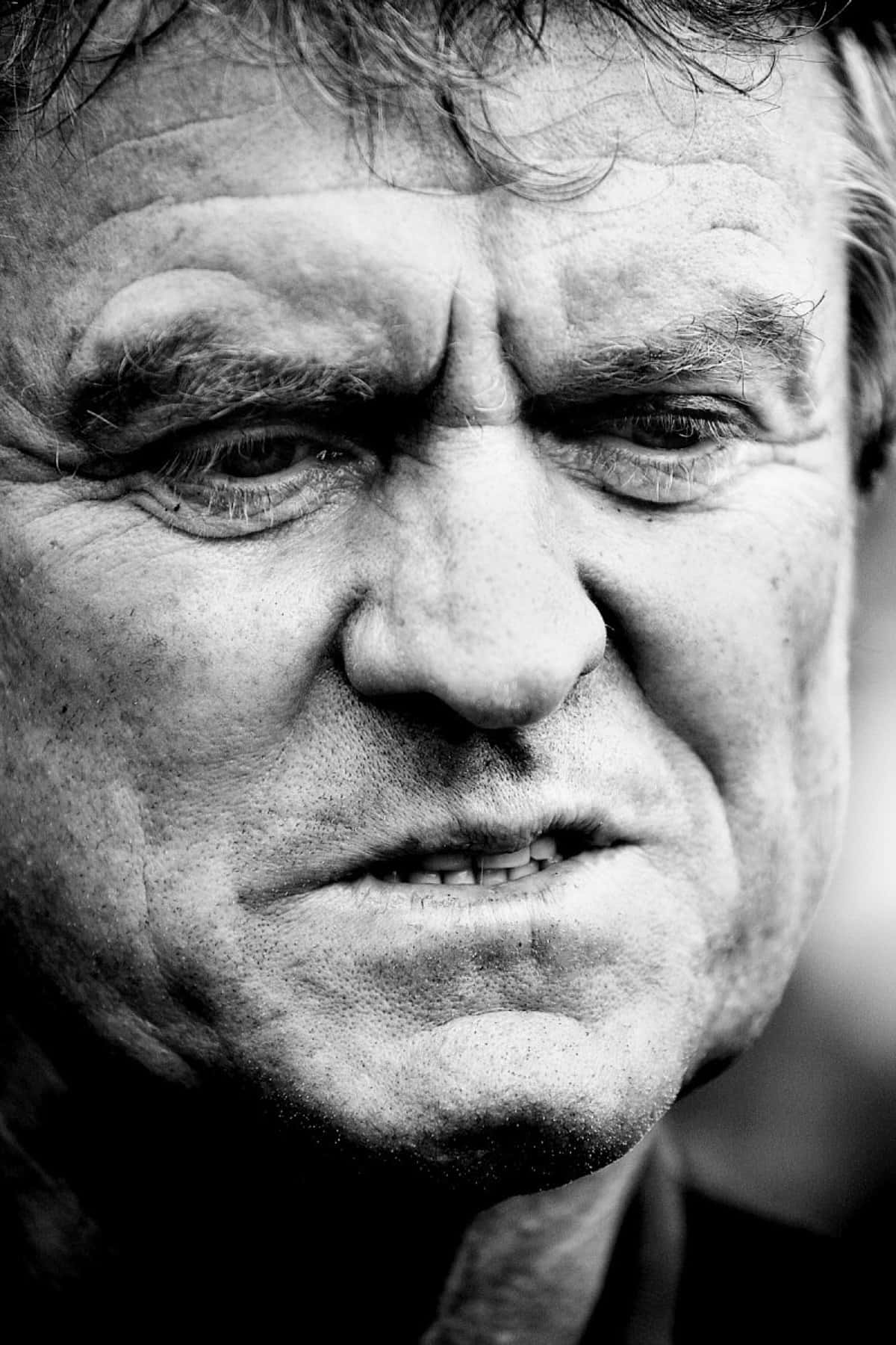 Sepp Maier, black and white, close-up portrait, HD Phone Wallpaper