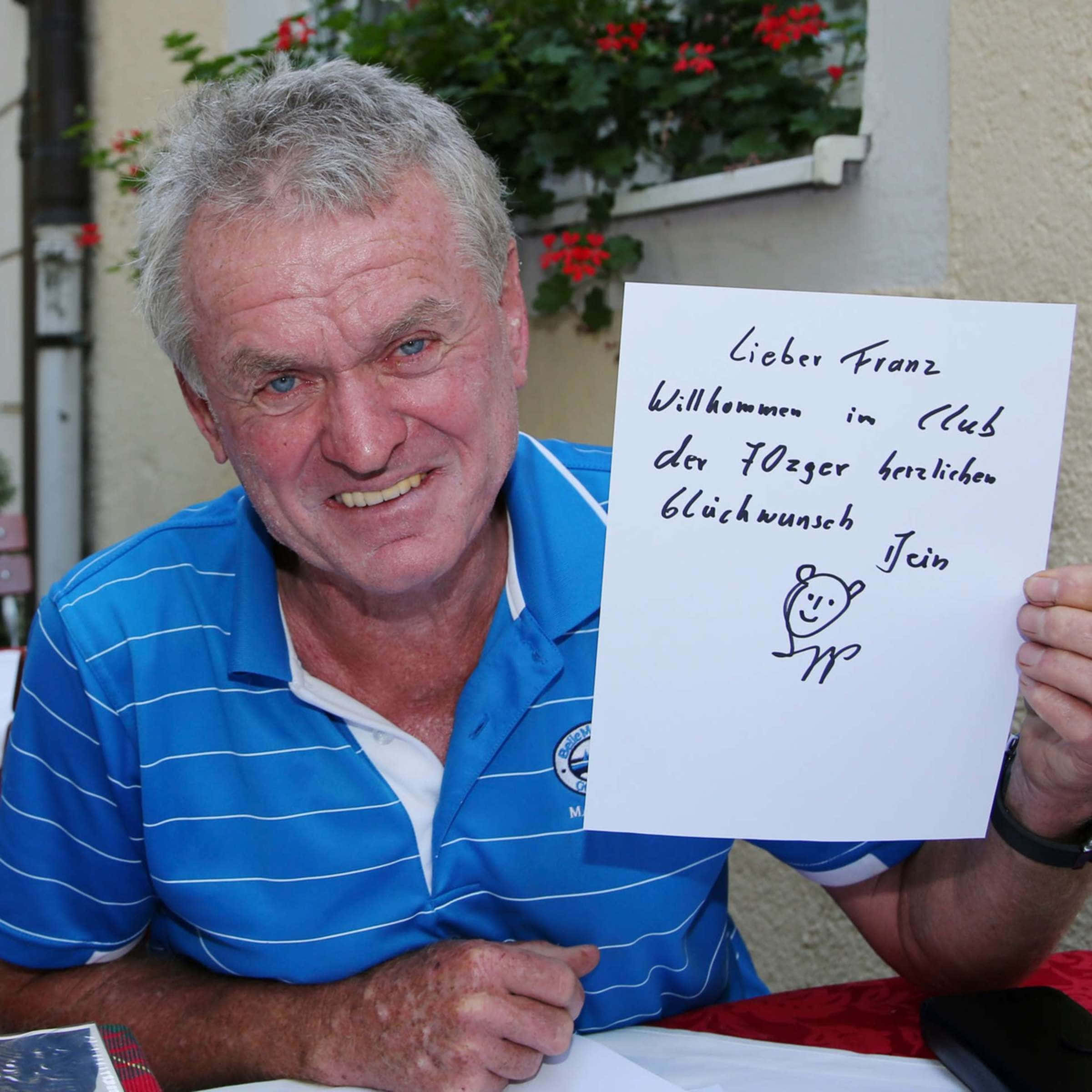 Sepp Maier, handwritten welcome note, child's drawing, Full HD Desktop Wallpaper