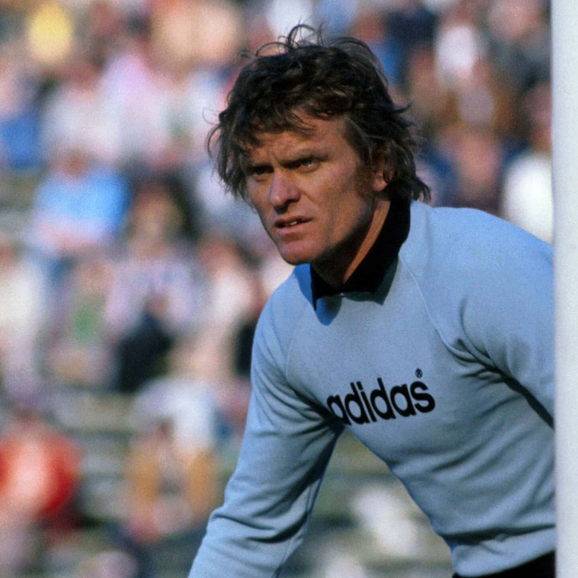 Sepp Maier, adidas jersey, light blue, Full HD Desktop Wallpaper