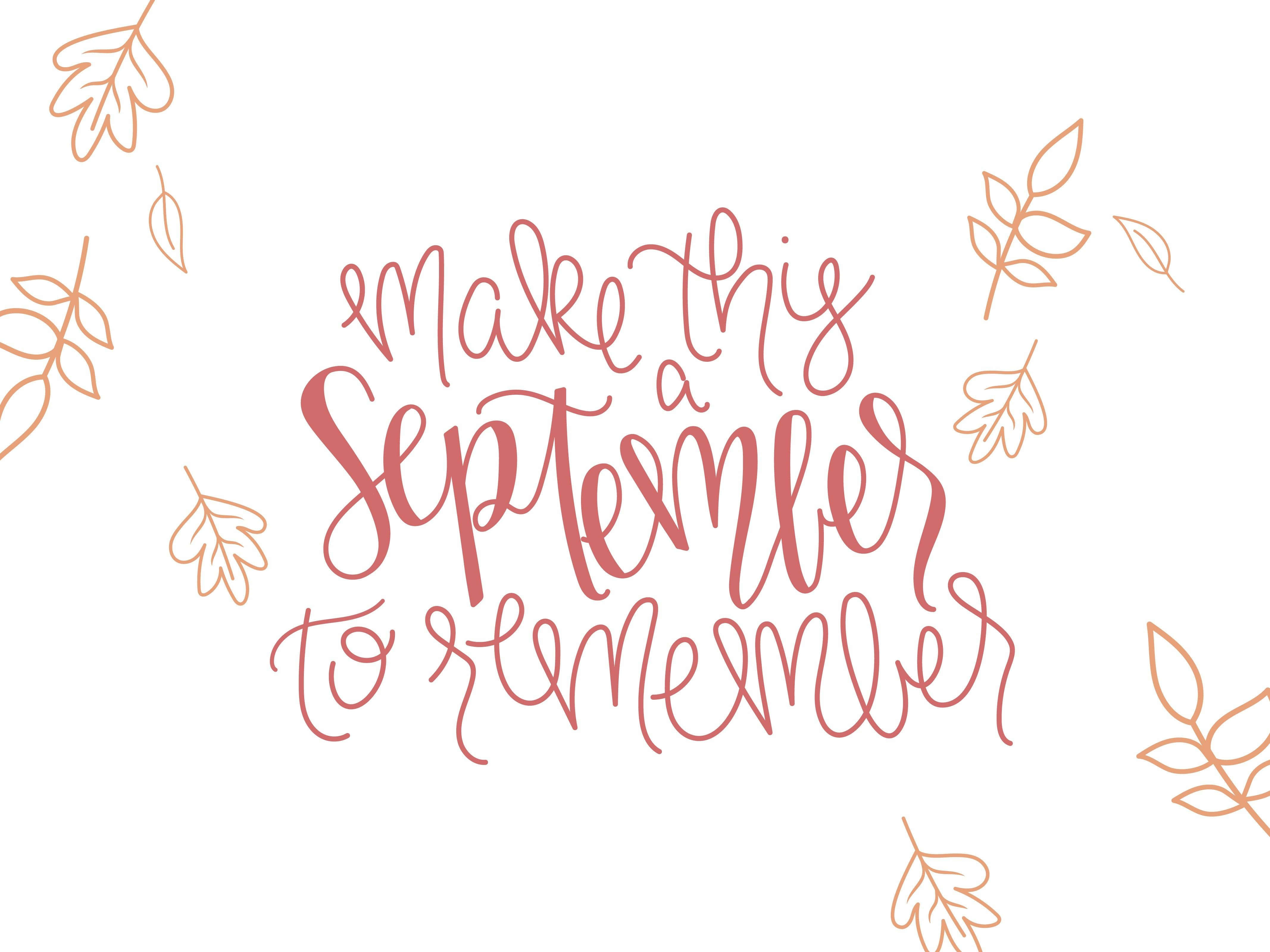 Make this September to remember, autumn leaves, warm tones, 4K Desktop Wallpaper