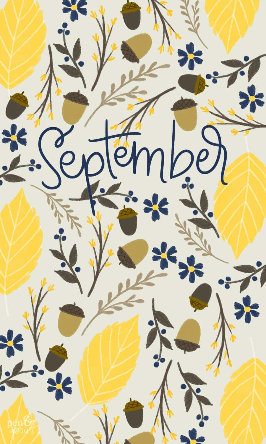 September, autumn, yellow leaves, HD Phone Wallpaper