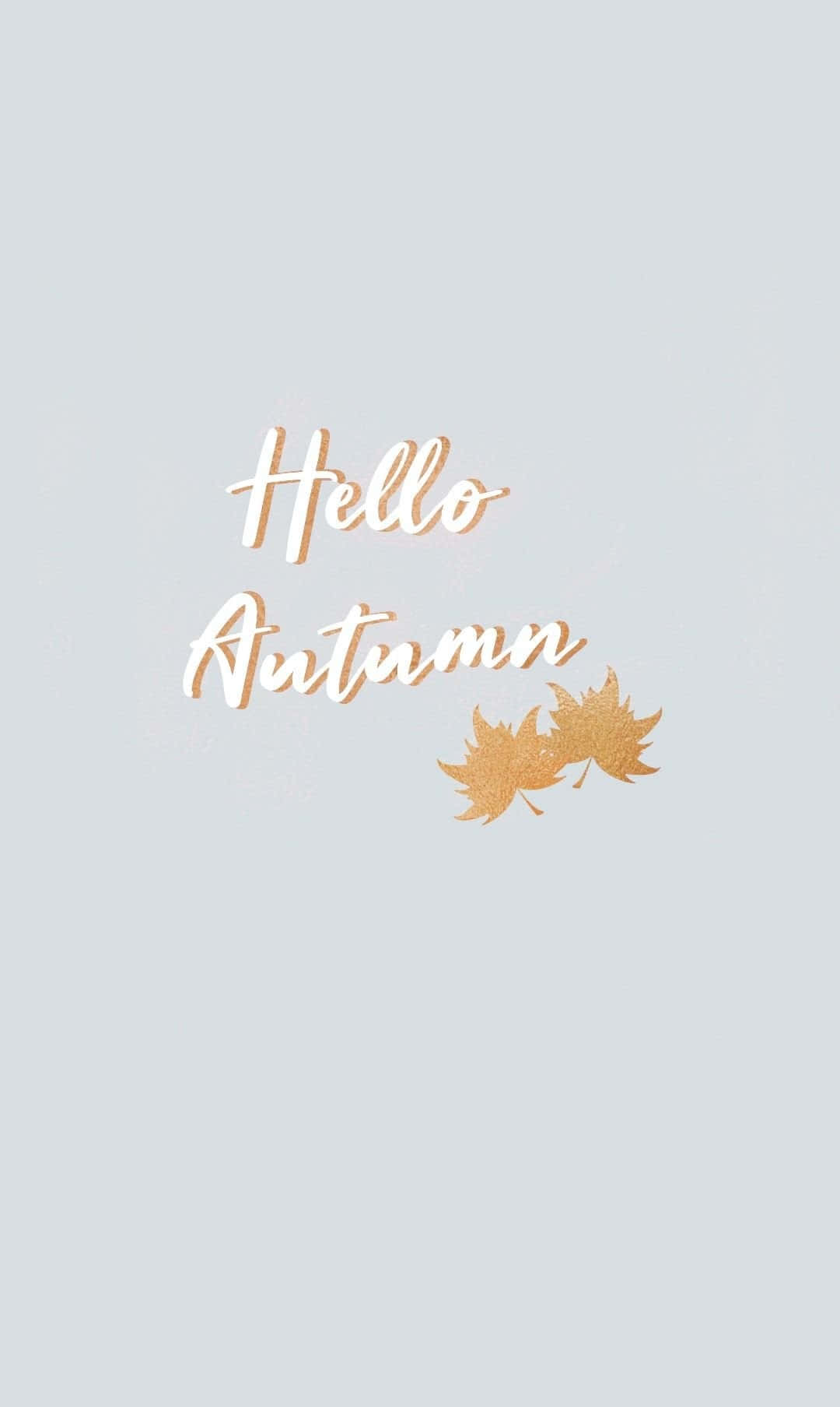 September iPhone, Hello Autumn, golden glittery text, HD Phone Wallpaper