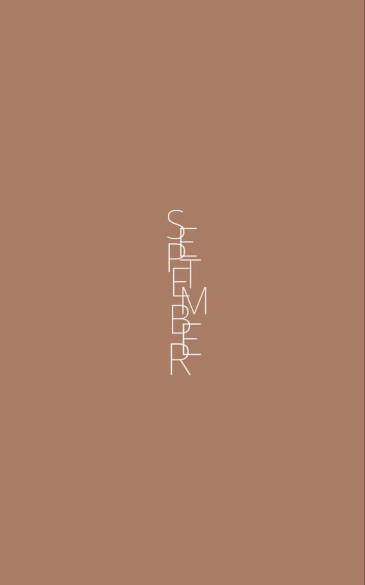 september, white letters, thin letters, SD Phone Wallpaper