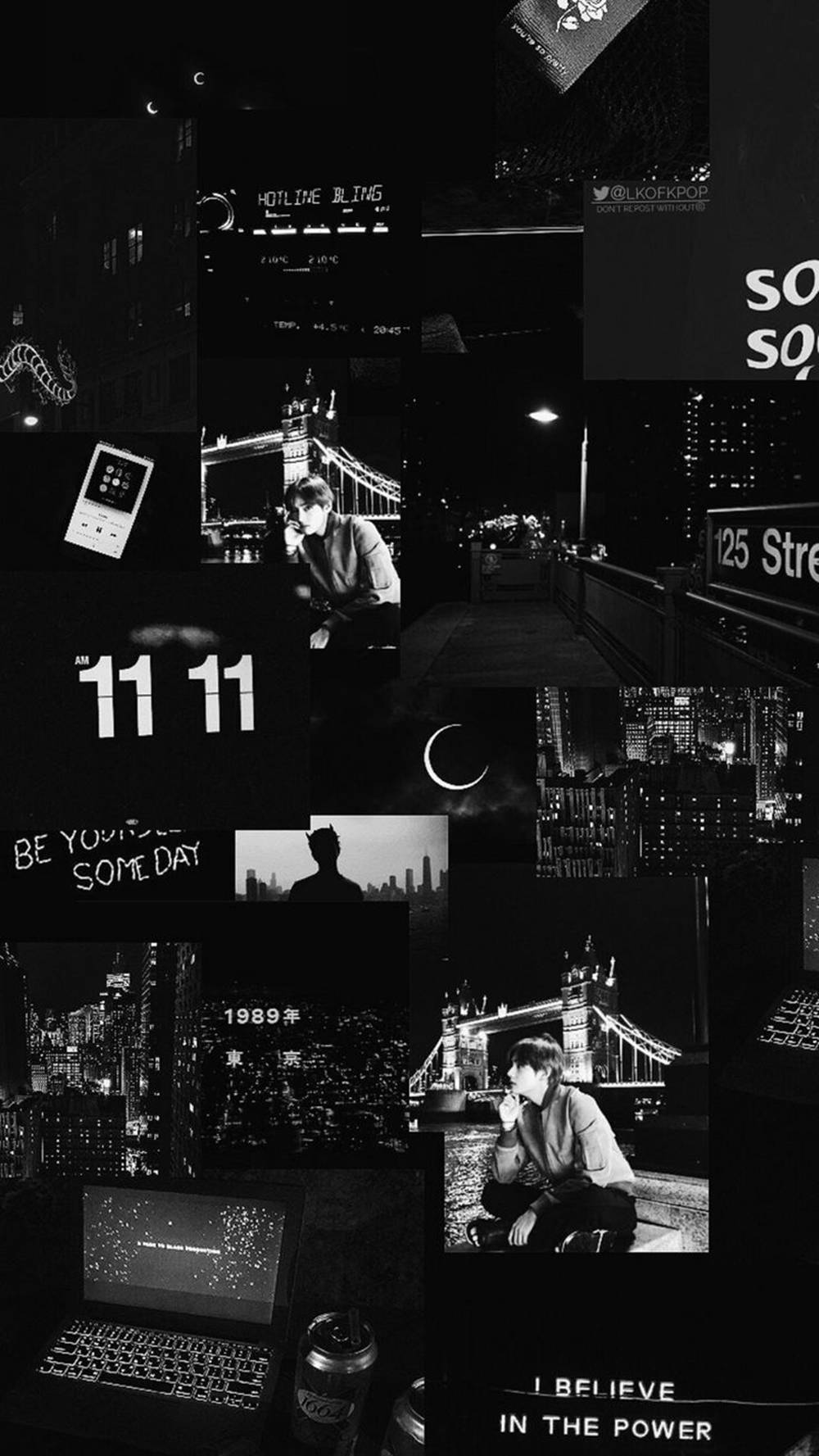 September 11, black and white collage, urban night scenes, HD Phone Wallpaper