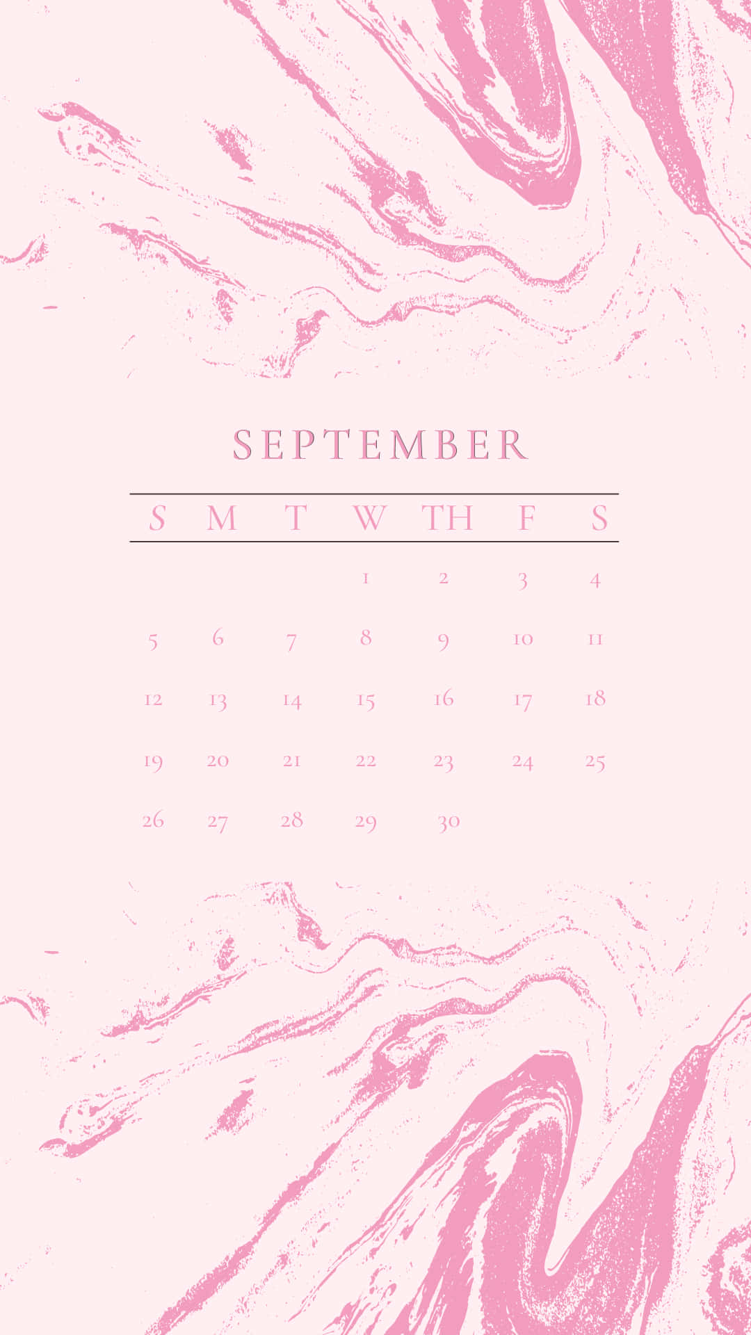 September, soft pink marble, minimalist background, Full HD Phone Wallpaper