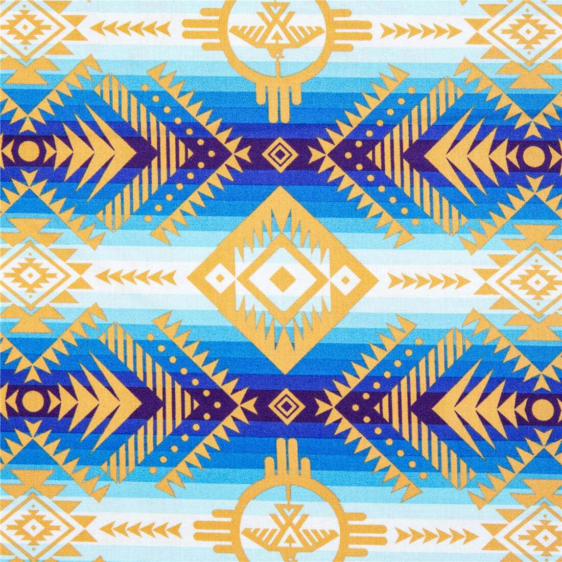 Serape, Southwestern Pattern, blue, SD Desktop Wallpaper