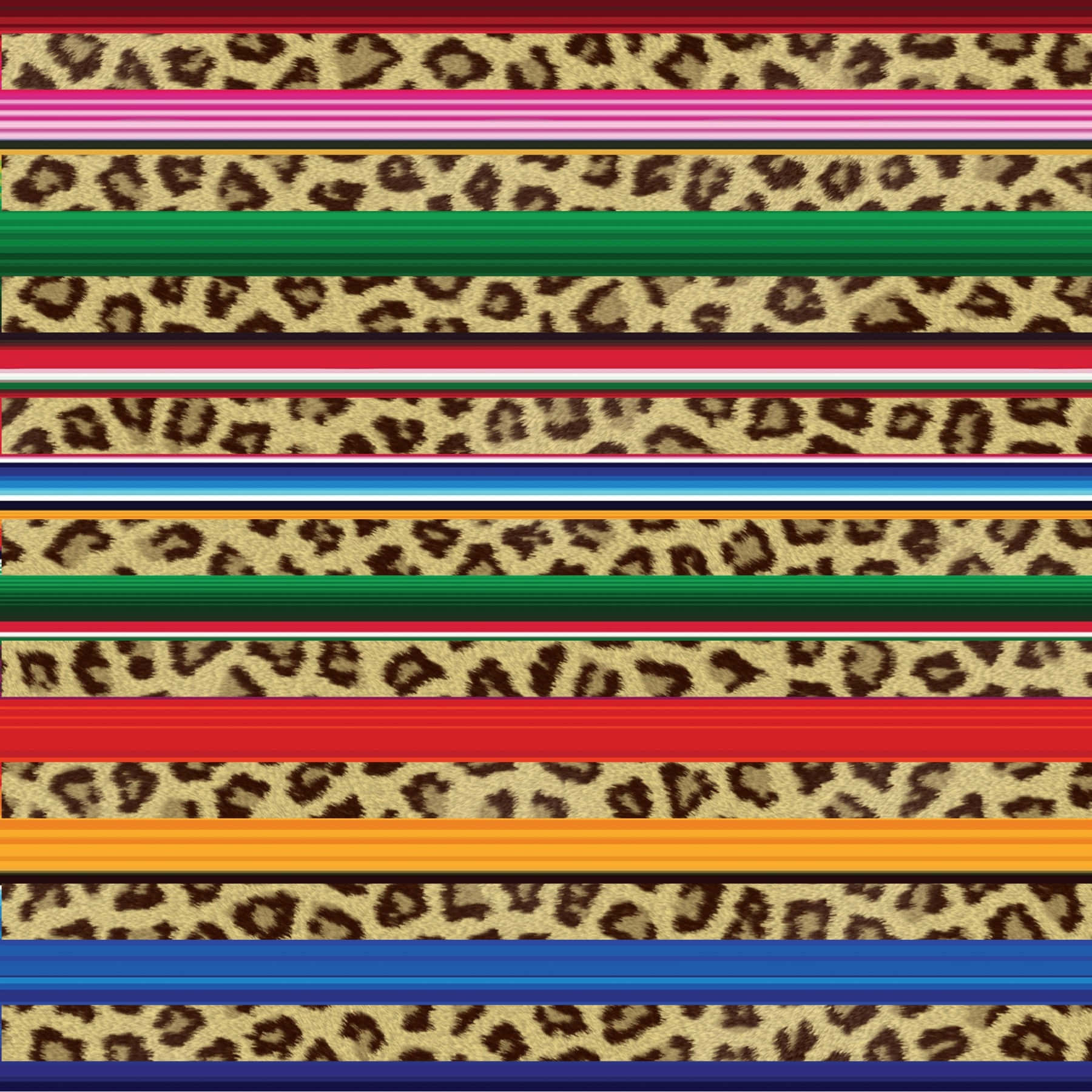 leopard print, pencil case, vibrant horizontal stripes, HD Desktop Wallpaper