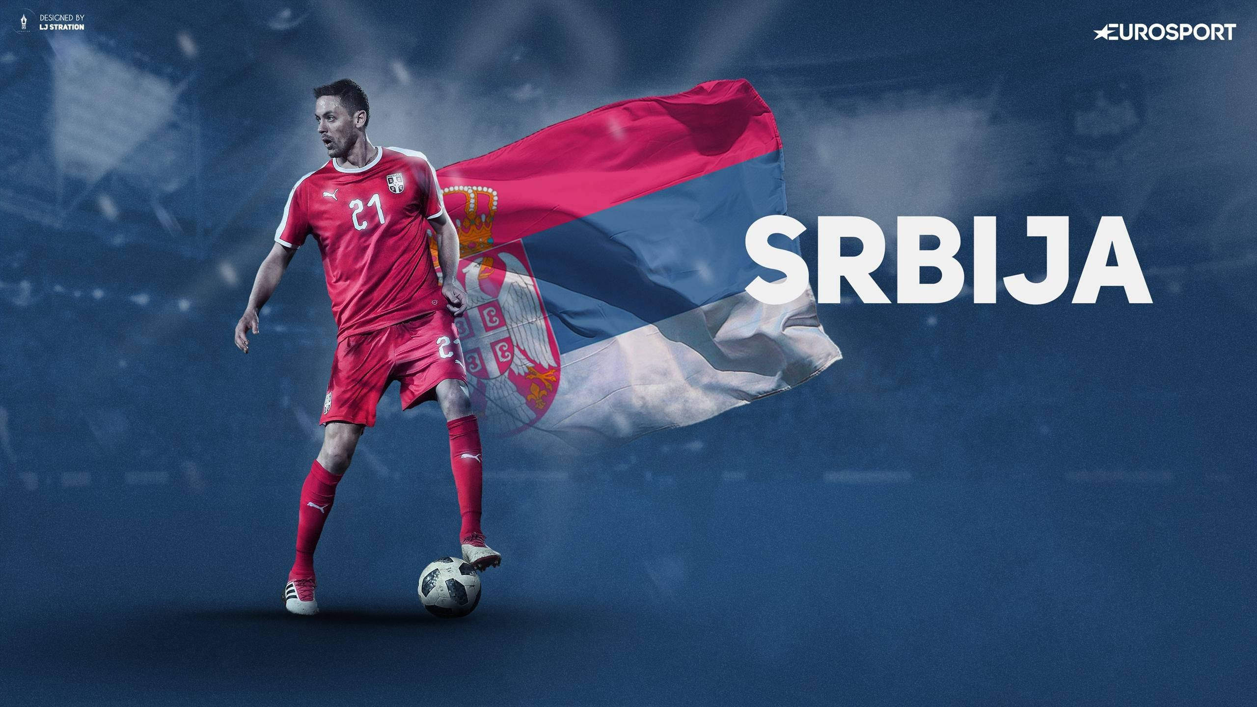 Serbia National Football Team, 2018 World Cup, red jersey, 2K Desktop Wallpaper