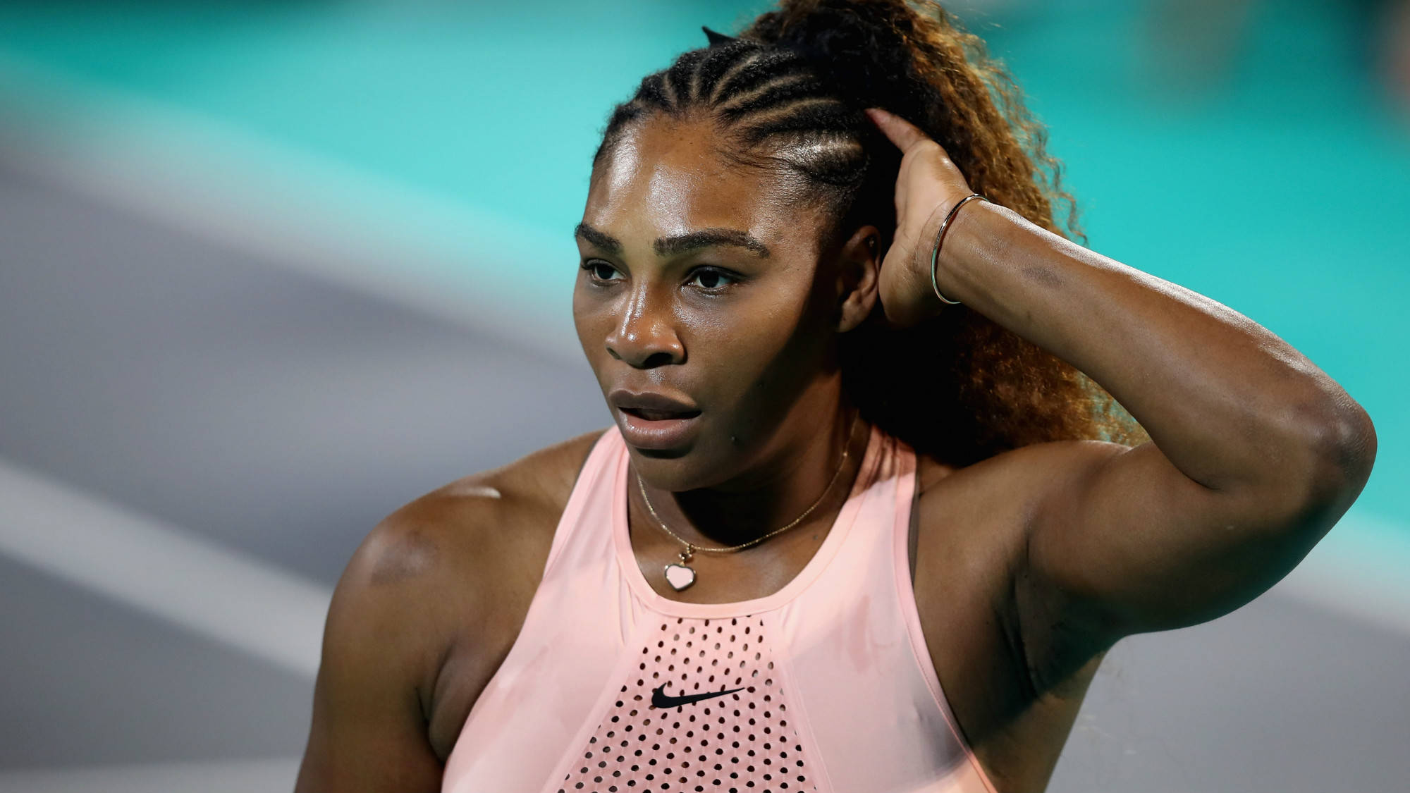 Serena Williams, braids, ponytail, Full HD Desktop Wallpaper