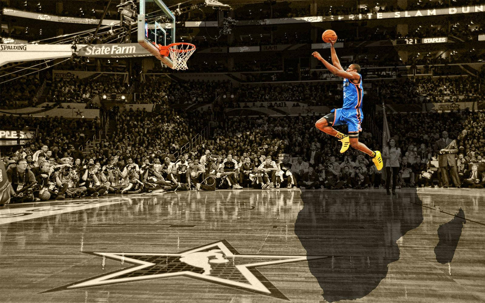 Serge Ibaka, dunking, basketball player, HD Desktop Wallpaper