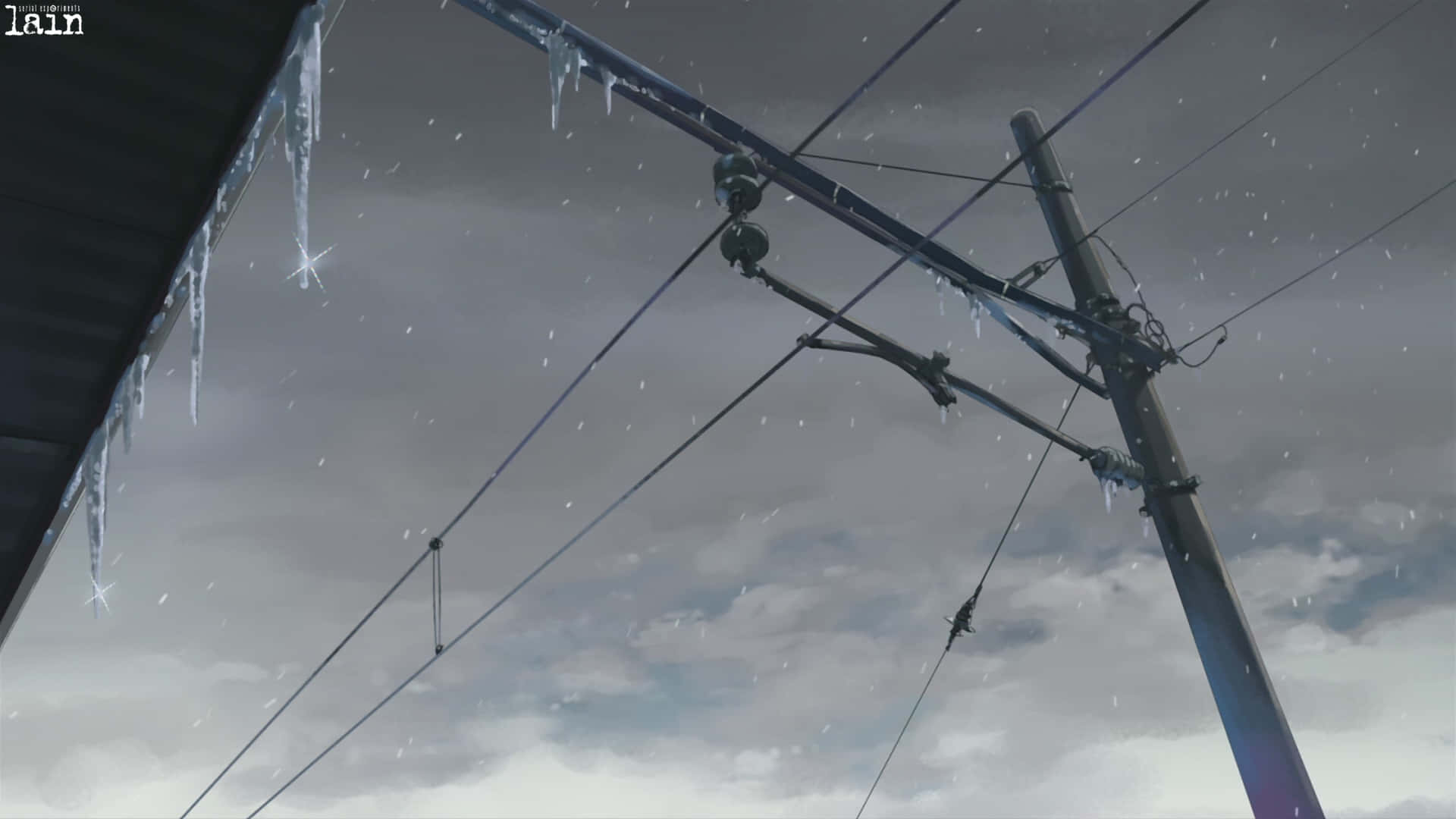 Serial Experiments Lain, icicles, roof, Full HD Desktop Wallpaper