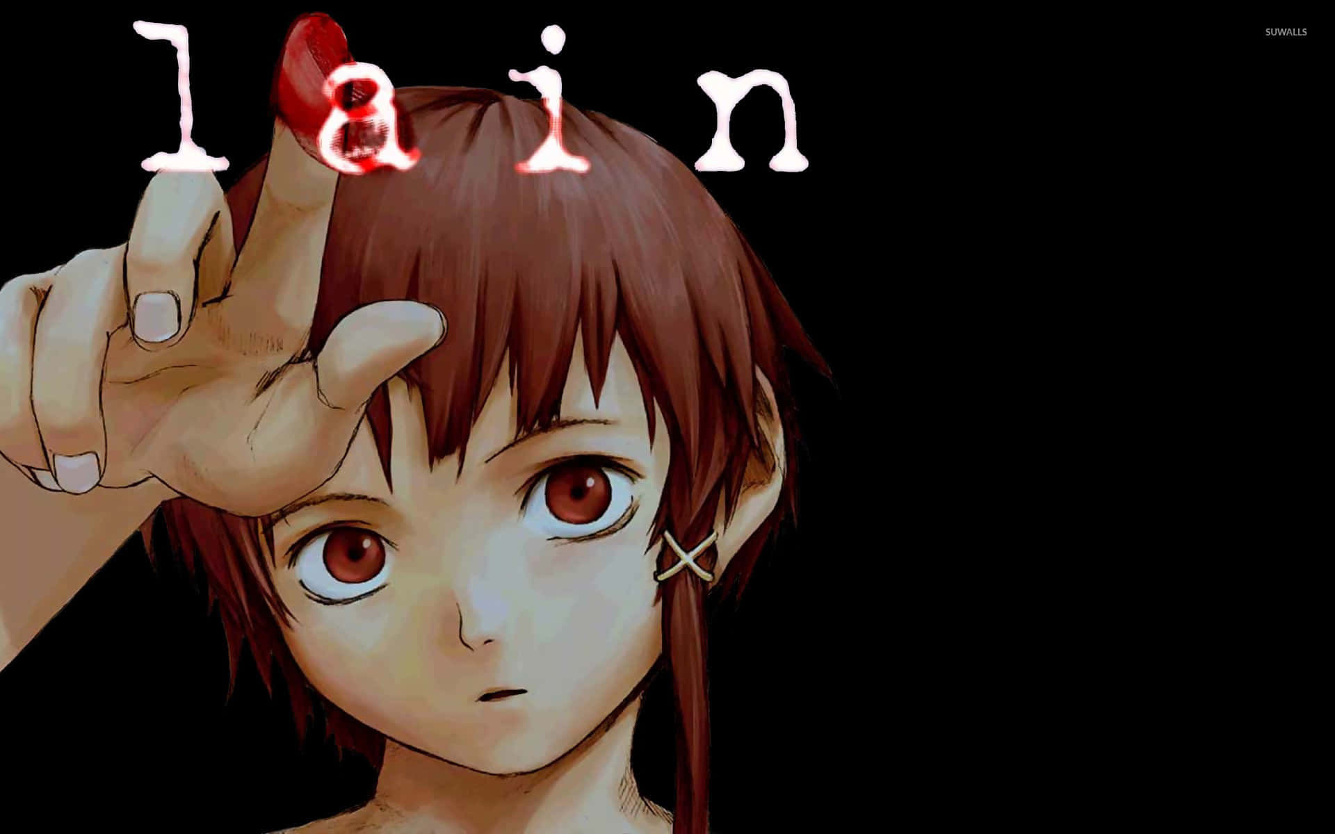 Serial Experiments Lain, lain, brown hair, Full HD Desktop Wallpaper