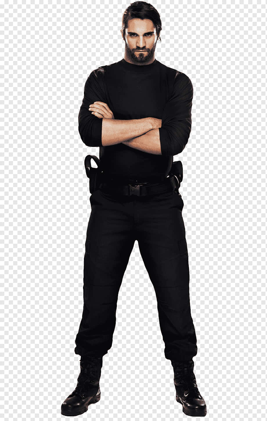 Seth Rollins, black wrestling suit, tactical gear, HD Phone Wallpaper