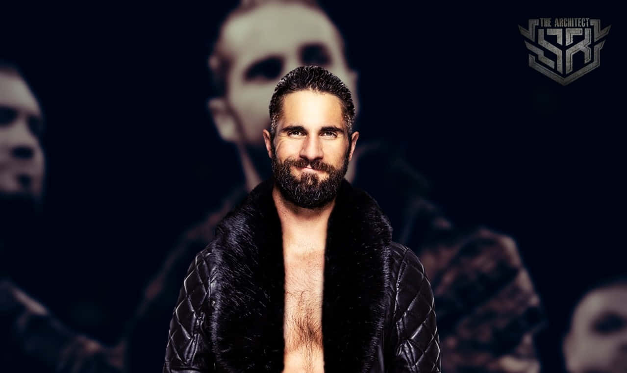 Seth Rollins, black quilted jacket, fur collar, SD Desktop Wallpaper