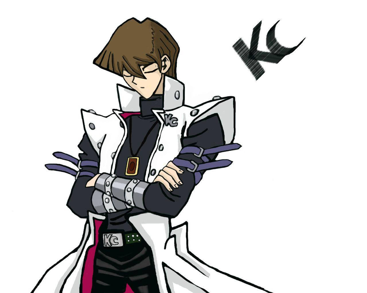 Seto Kaiba, brown hair, white coat, HD Desktop Wallpaper